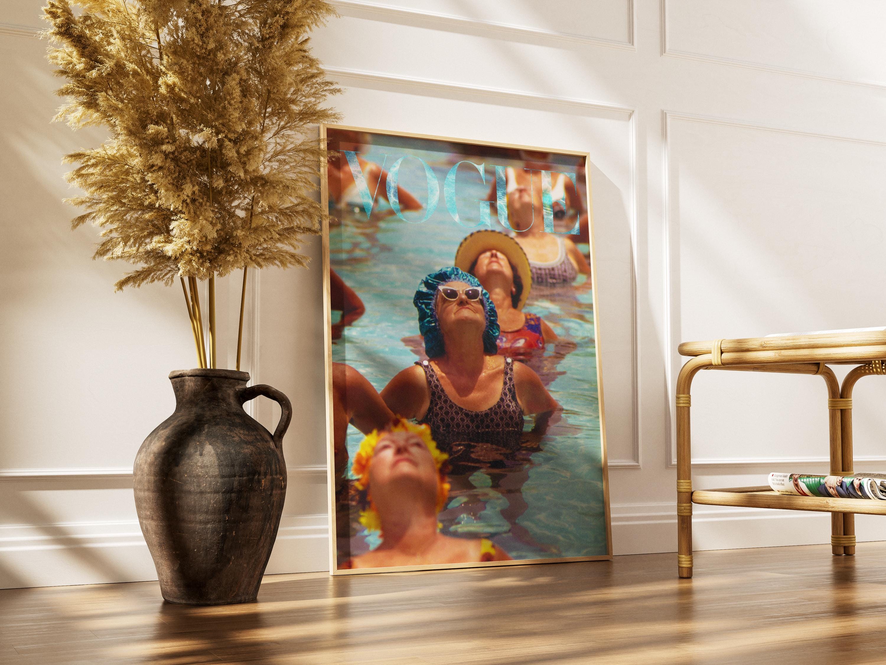 Lady At the Pool Print | Old Money Poster | Vintage Vogue Poster