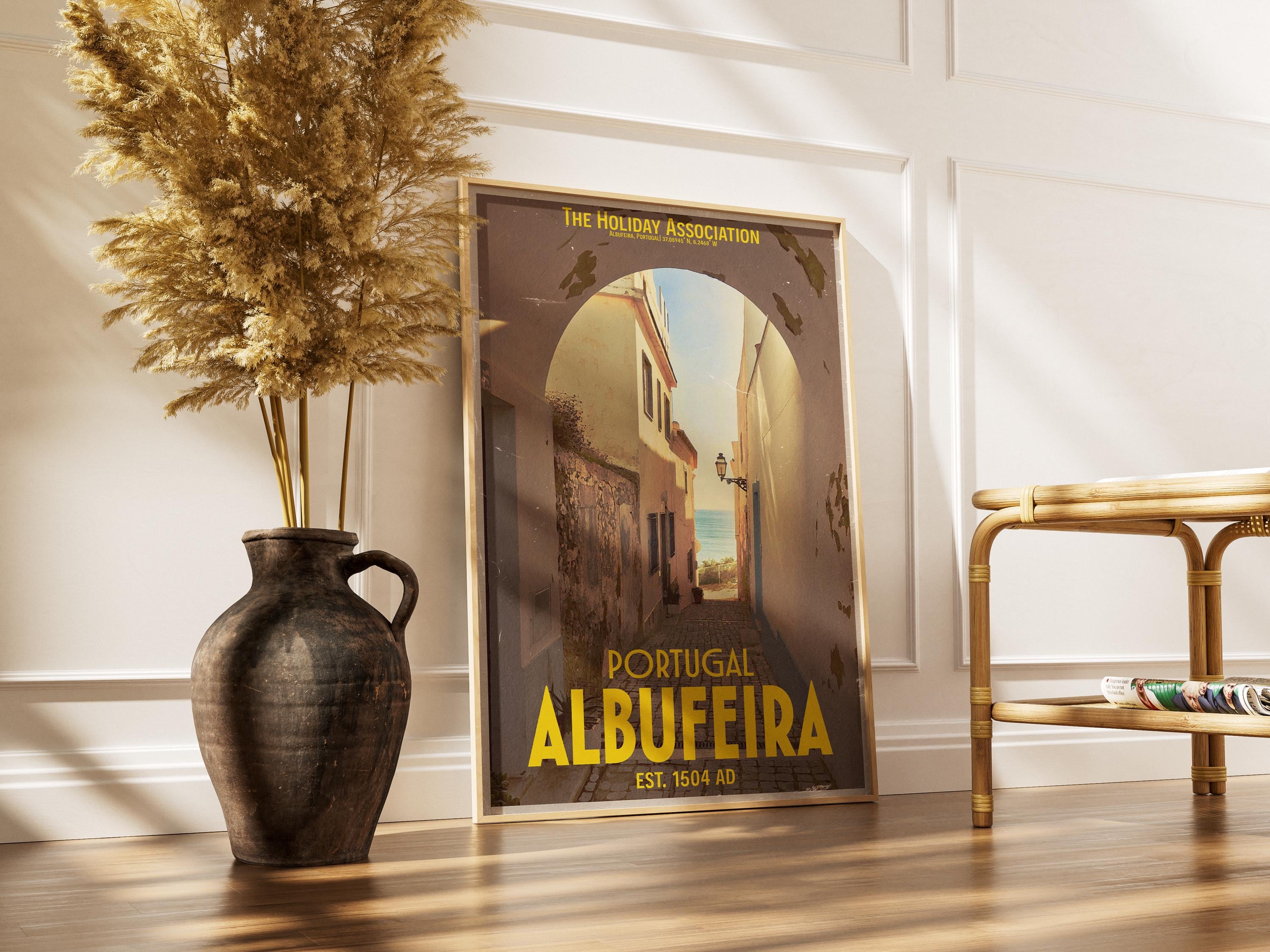 Albufeira Holiday Poster | Travel Wall Art | Vintage Holiday Print | Summer Vacation Poster | Retro Portugal Poster