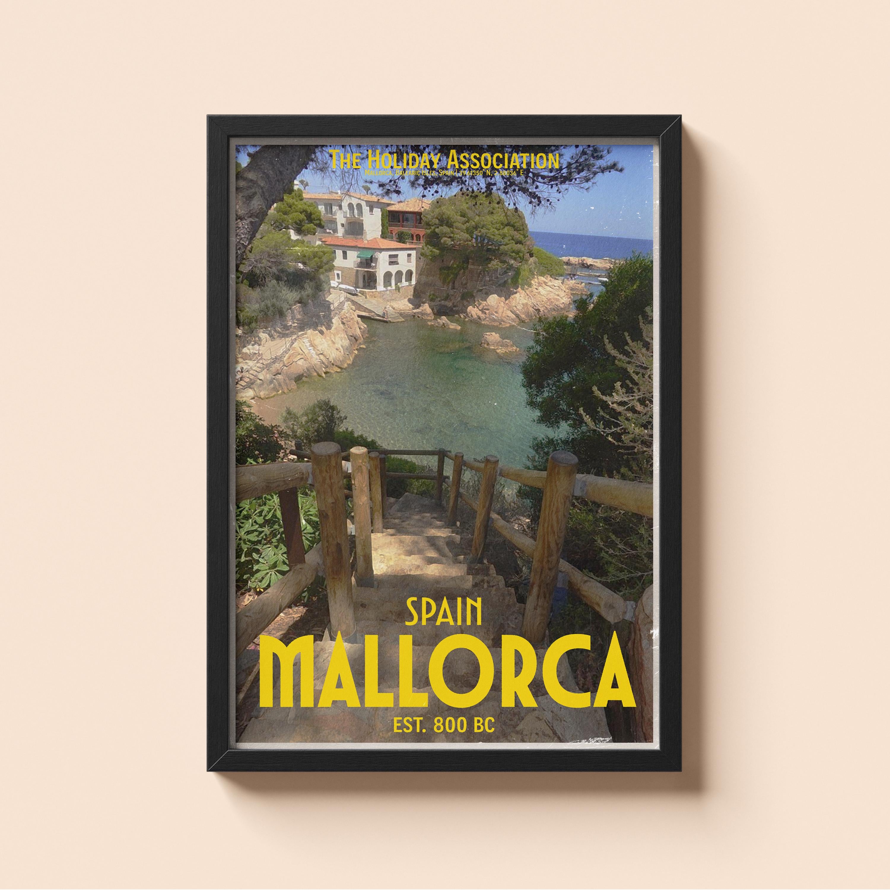 Mallorca Holiday Poster | Travel Wall Art | Vintage Holiday Print | Summer Vacation Poster | Retro Spanish Poster