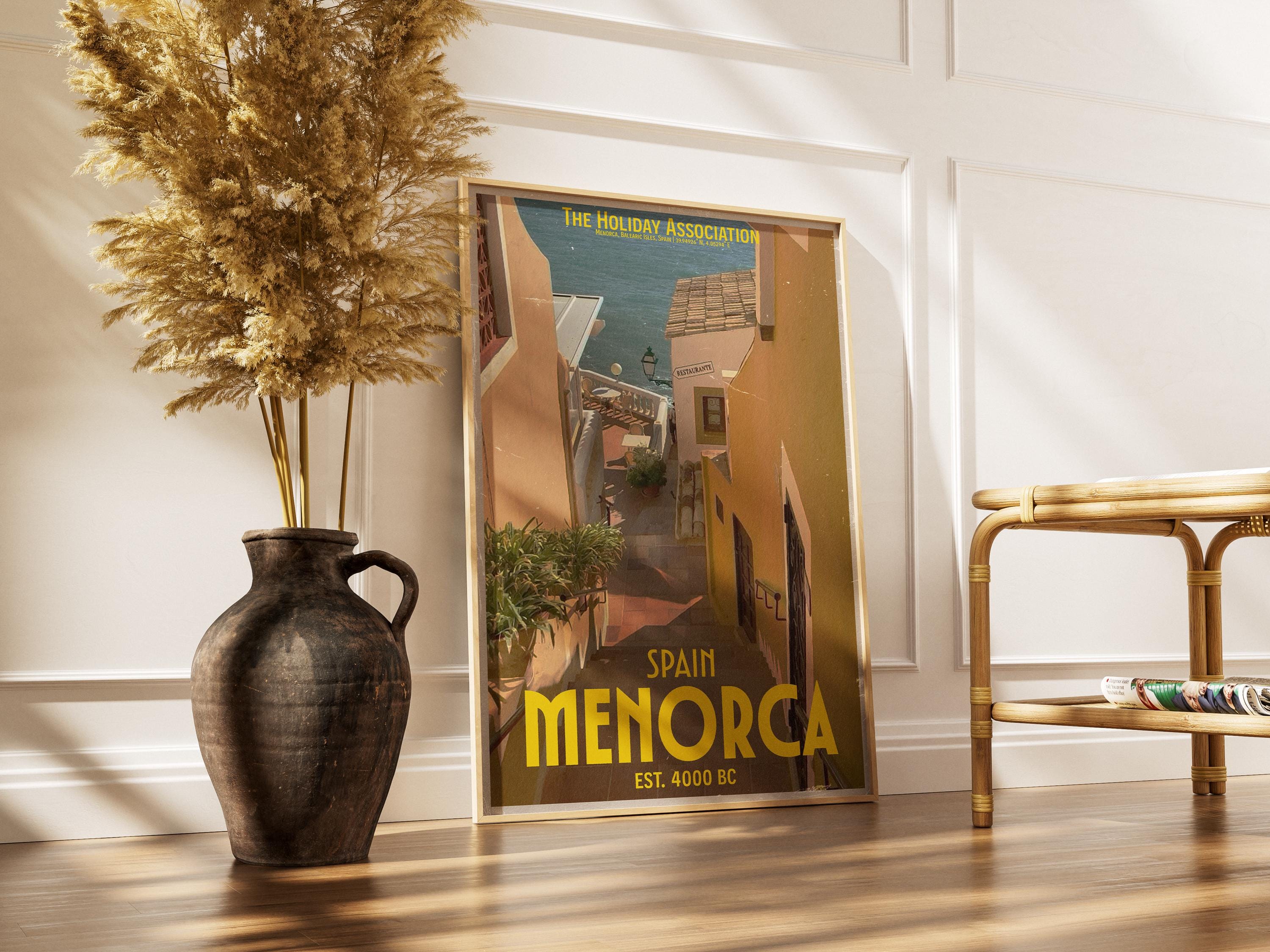 Menorca Holiday Poster | Travel Wall Art | Vintage Holiday Print | Summer Vacation Poster | Retro Spanish Poster