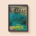 Paphos Holiday Poster | Travel Wall Art | Vintage Holiday Print | Summer Vacation Poster | Retro Cypriot Poster