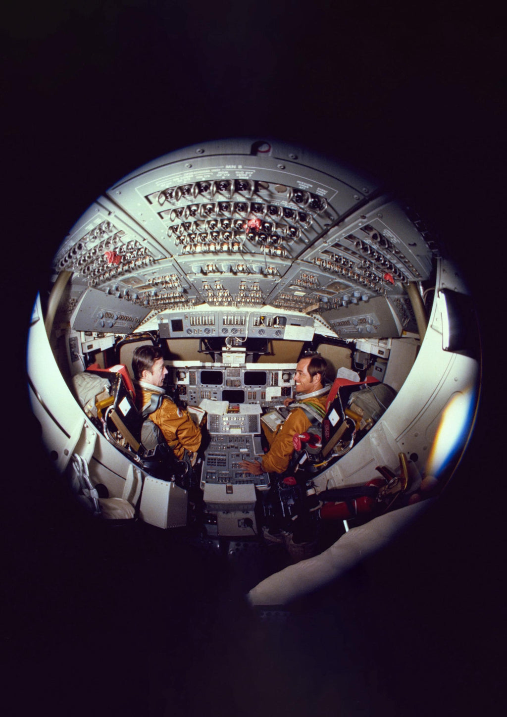 NASA Space Shuttle Flight Deck — Vintage Aerospace Art Print Poster TheHistoryPrint