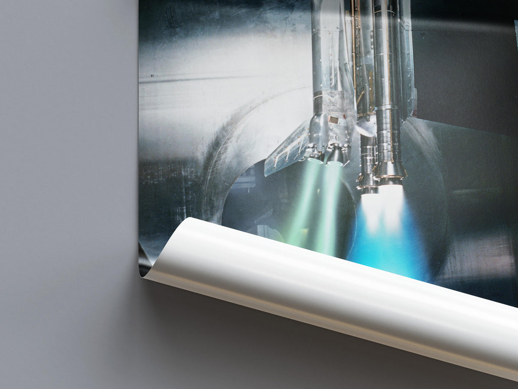 NASA Space Shuttle Wind Tunnel Test — Vintage Aerospace Art Print Poster