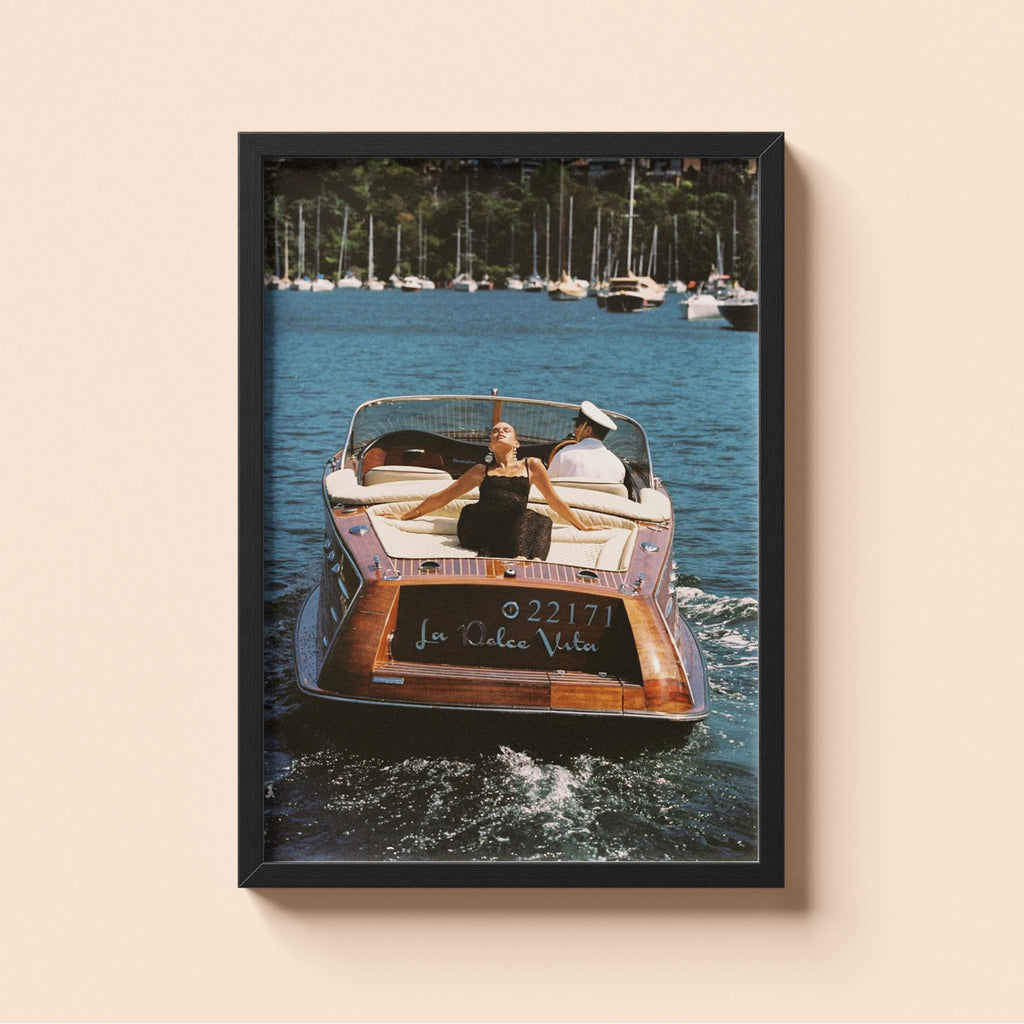 La Dolce Vita Boat Print | Vintage Old Money Poster | Country Club Decor