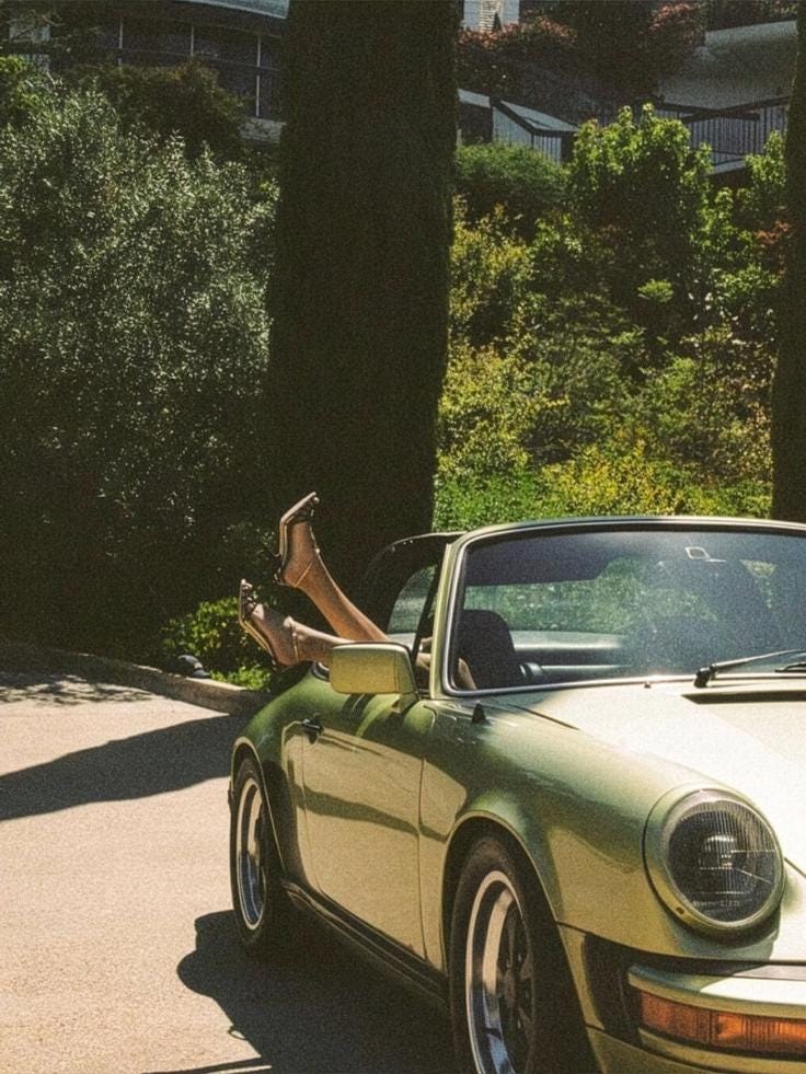 Feet out the Porsche Print | Vintage Old Money Poster | Country Club Decor