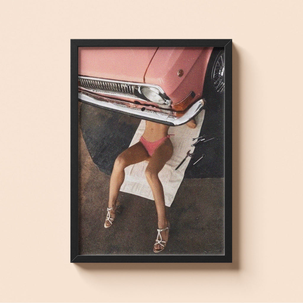Under the Car Vintage Print | Vintage Old Money Poster | Country Club Decor