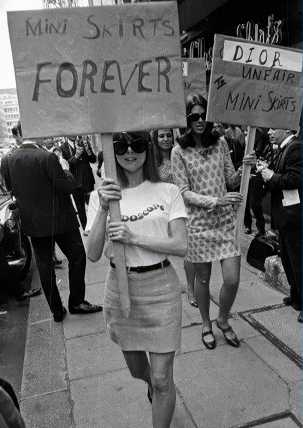 Mini Skirts Forever 1960s Protest Poster | Swinging Sixties Feminist Fashion Print