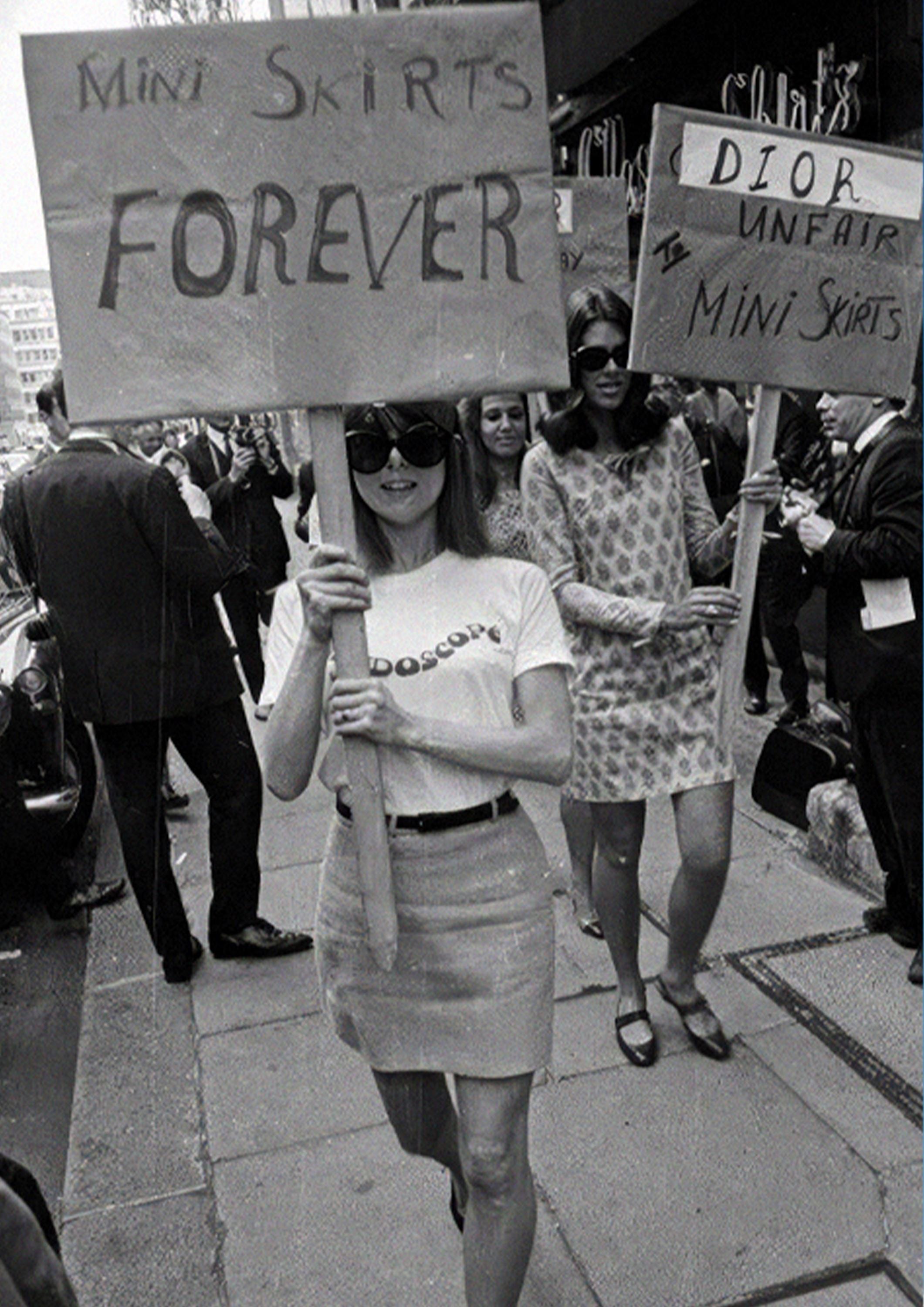 Mini Skirts Forever 1960s Protest Poster | Swinging Sixties Feminist Fashion Print