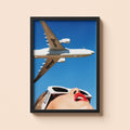 Alitalia Plane Print | Vintage Italian Travel Poster, Retro Aviation Wall Art