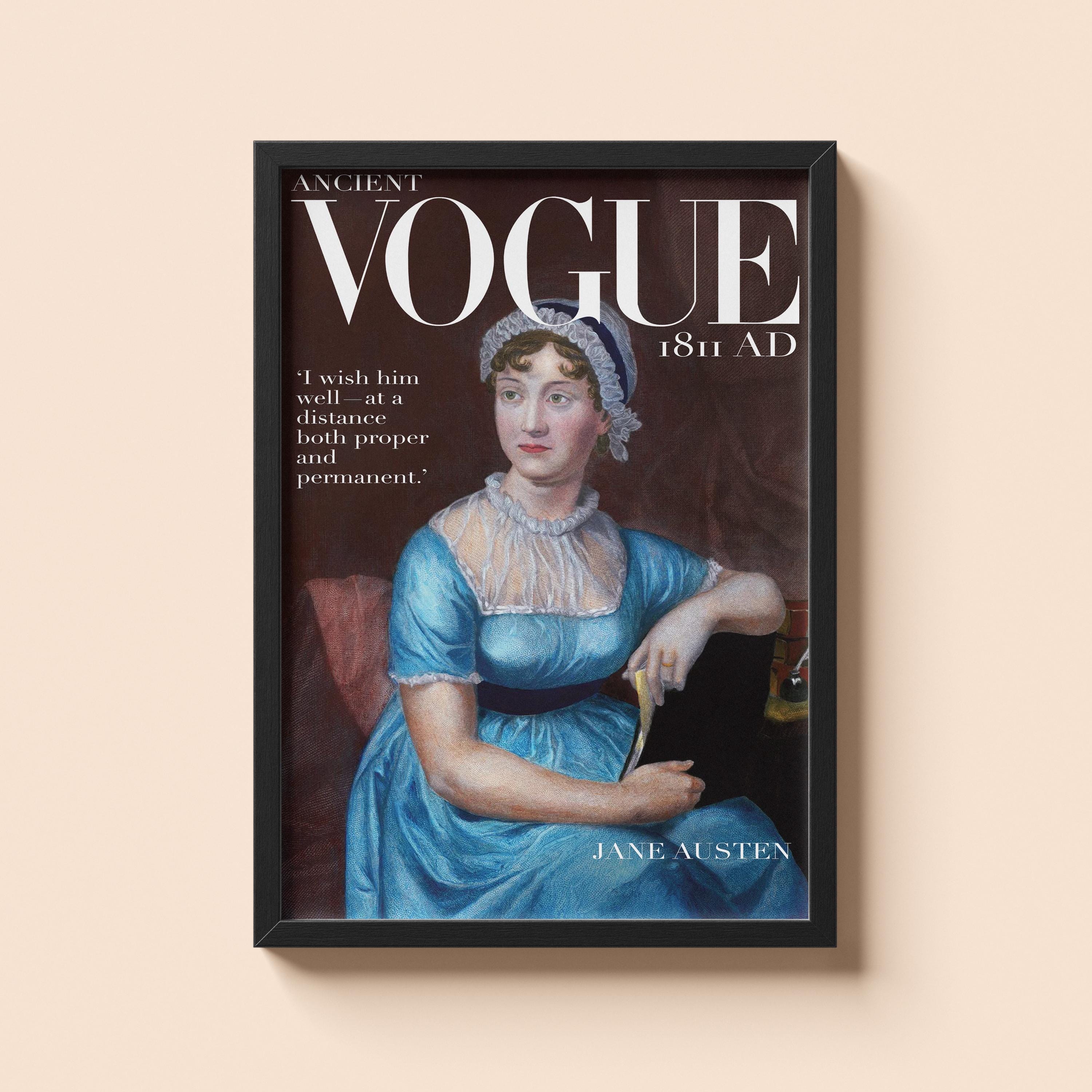 Historical Vogue Jane Austen Poster | Georgian Poster | Magazine Cover Print