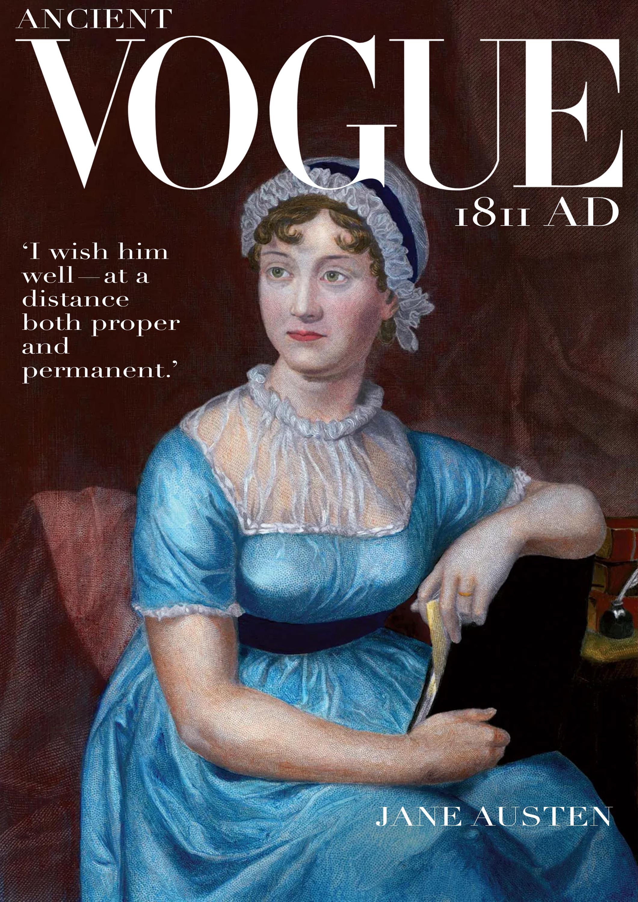 Historical Vogue Jane Austen Poster | Georgian Poster | Magazine Cover Print