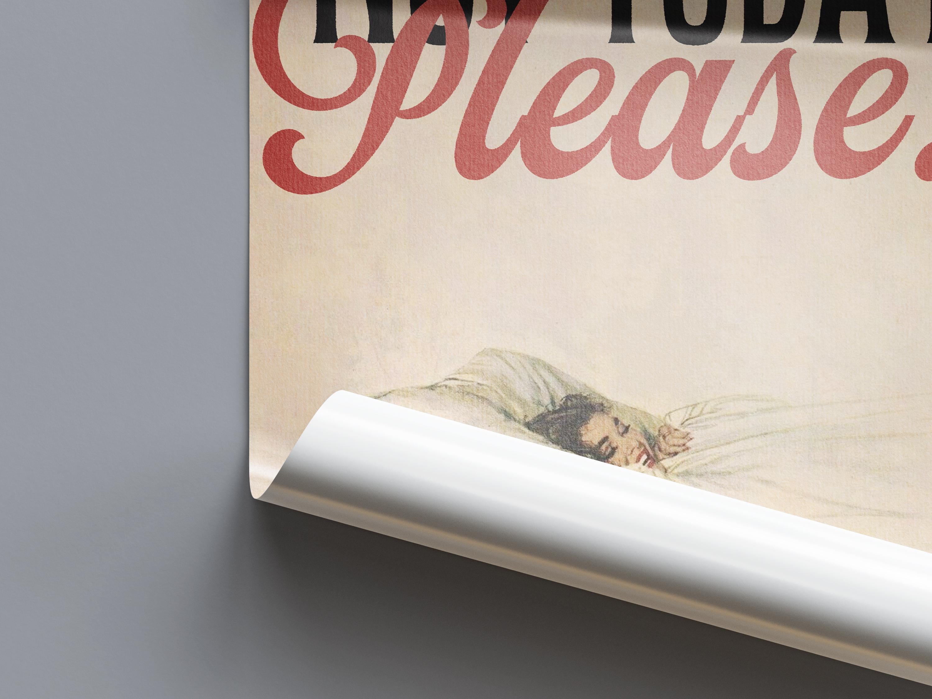 Not Today Please Print | Funny Vintage Typography Poster | Retro Feminist Humour Art