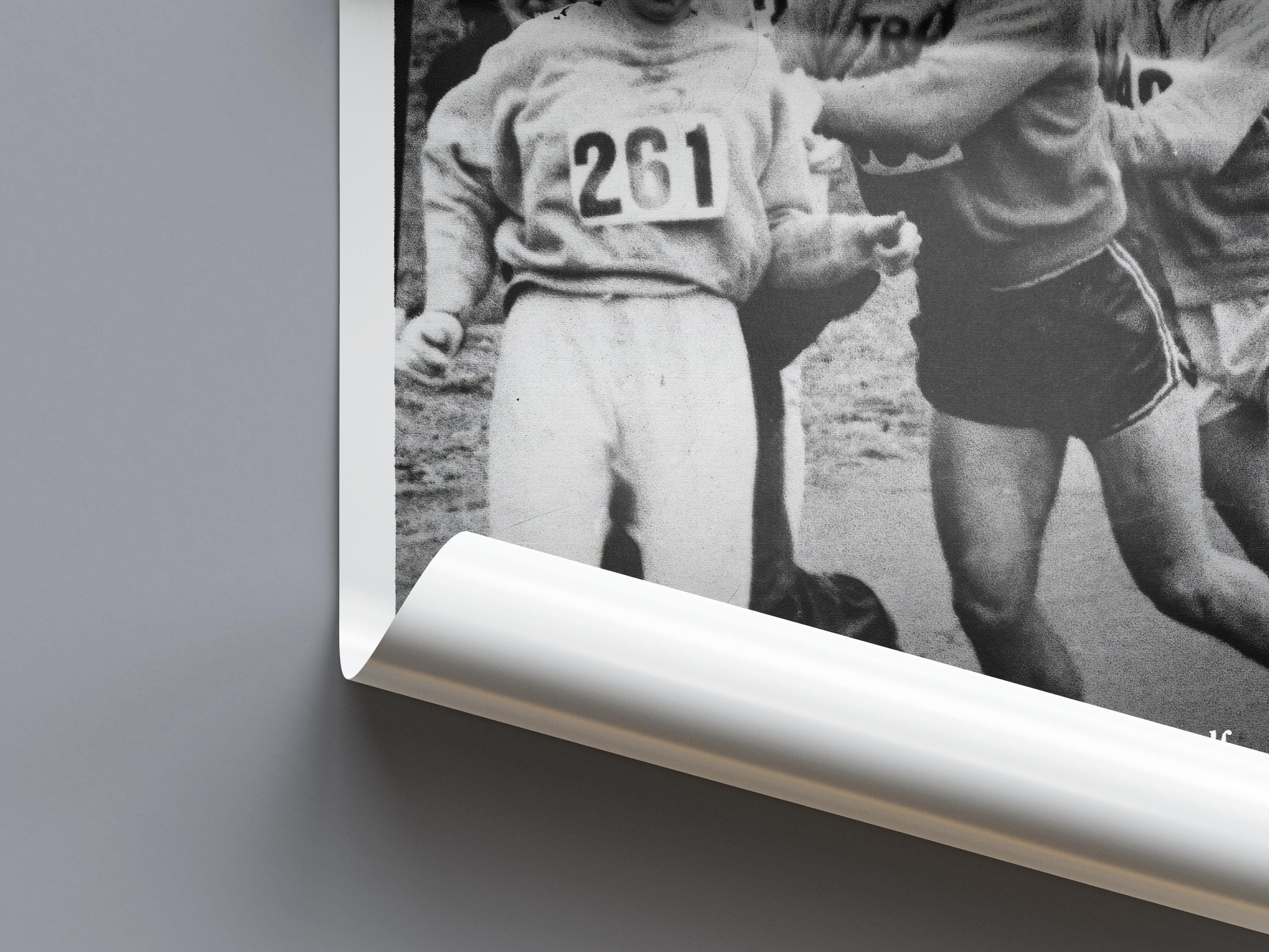 Kathrine Switzer Boston Marathon 1967 Print — Women's Running History Poster, Feminist Wall Art, Inspirational Gift for Runners
