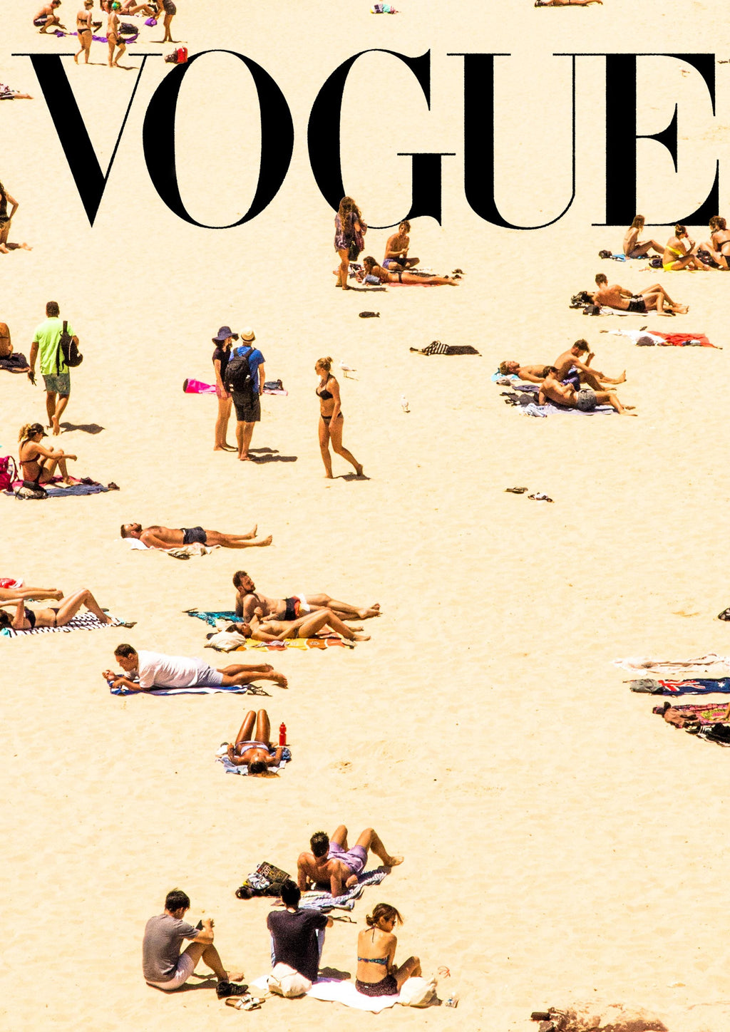 At the Beach Print | Old Money Poster | Vintage Vogue Poster