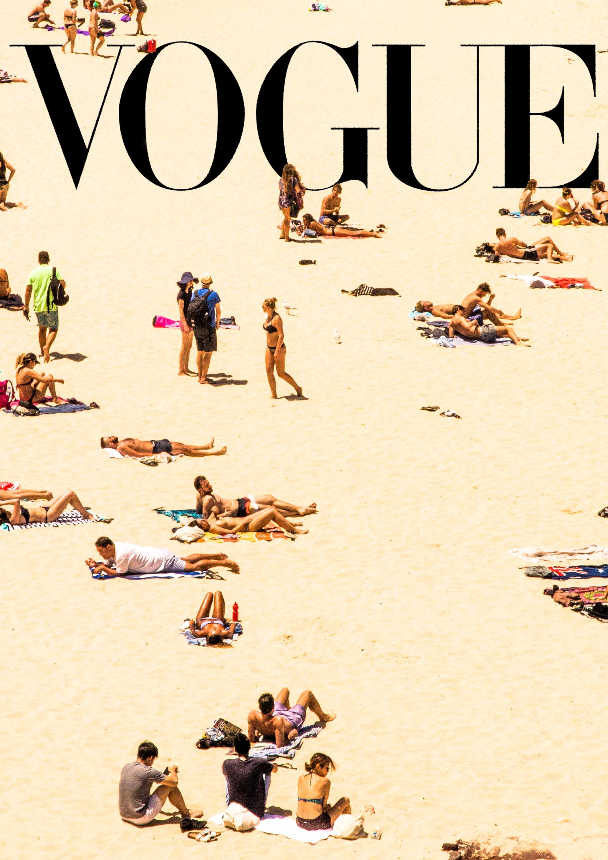 At the Beach Print | Old Money Poster | Vintage Vogue Poster