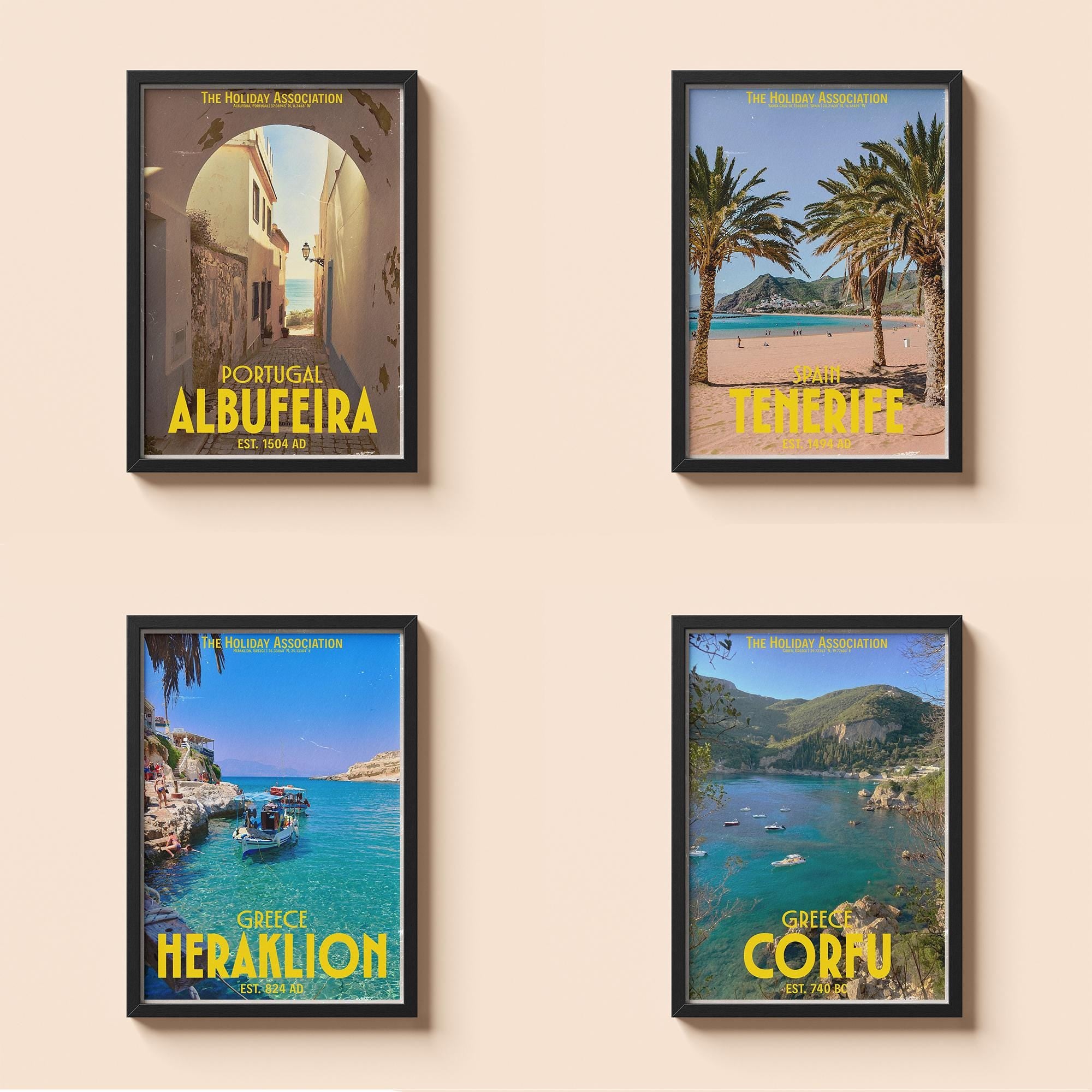 Heraklion Holiday Poster | Travel Wall Art | Vintage Holiday Print | Summer Vacation Poster | Retro Greek Poster