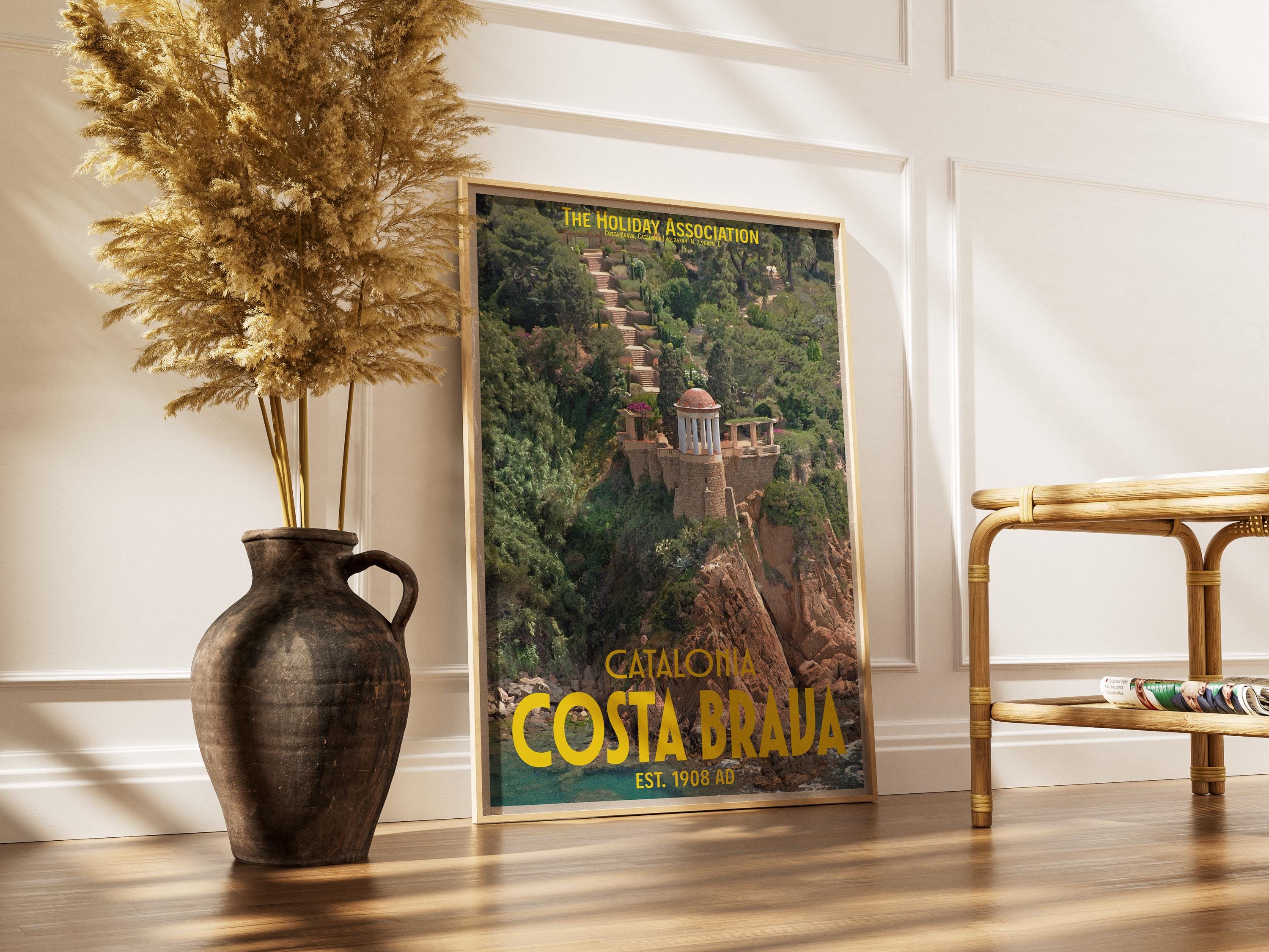 Costa Brava Holiday Poster | Travel Wall Art | Vintage Holiday Print | Summer Vacation Poster | Retro Catalonia Poster
