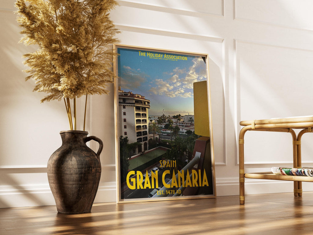 Gran Canaria Holiday Poster | Travel Wall Art | Vintage Holiday Print | Summer Vacation Poster | Retro Spanish Poster