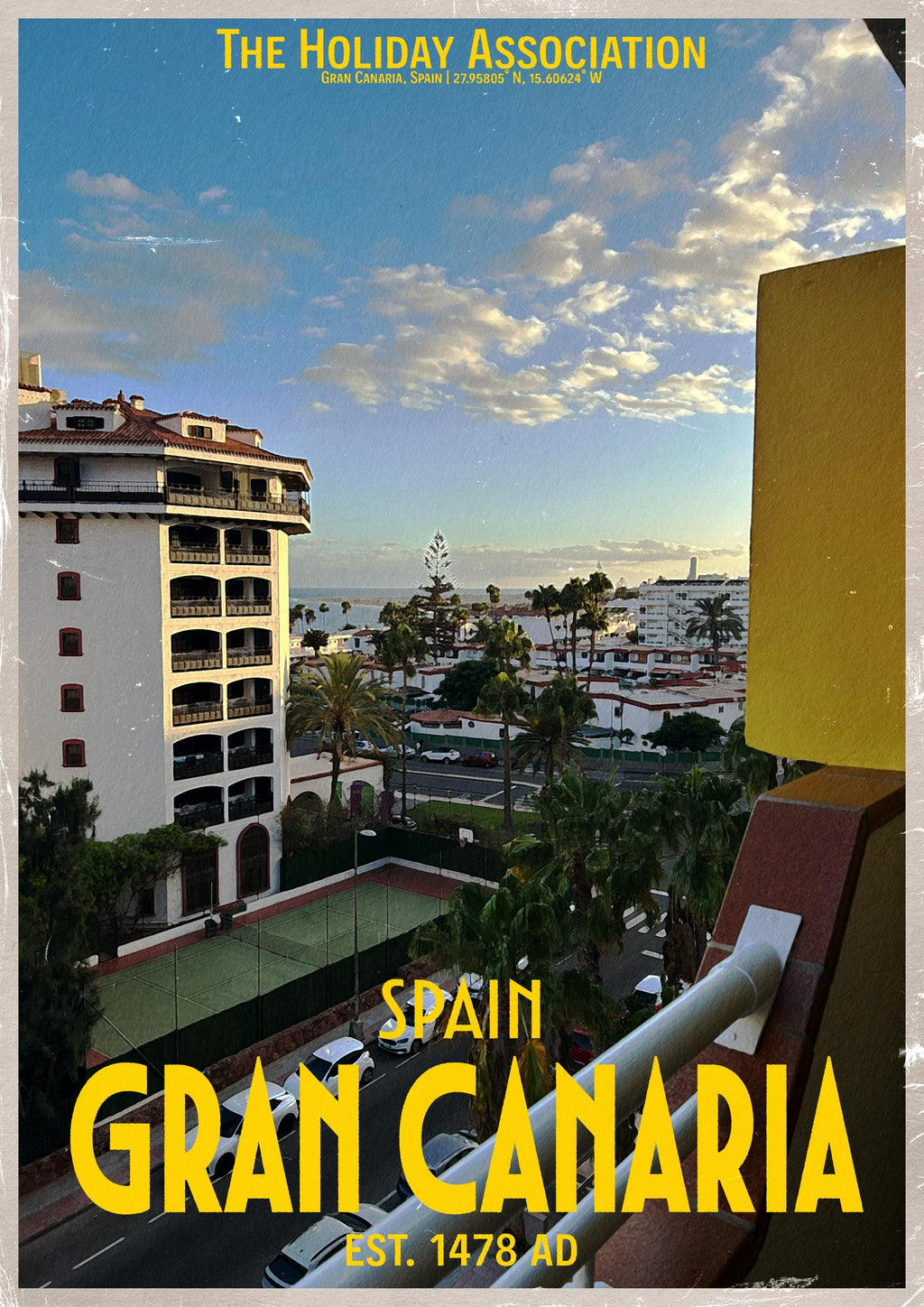Gran Canaria Holiday Poster | Travel Wall Art | Vintage Holiday Print | Summer Vacation Poster | Retro Spanish Poster