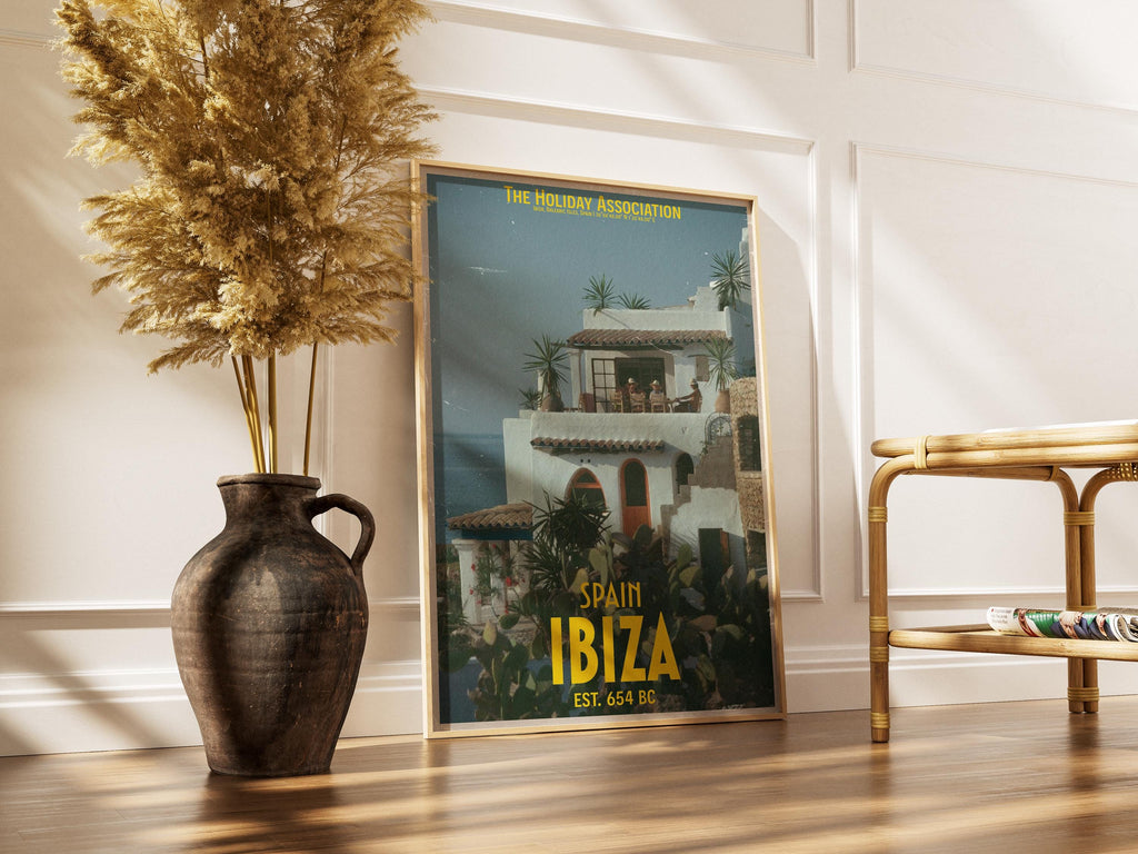 Ibiza Holiday Poster | Travel Wall Art | Vintage Holiday Print | Summer Vacation Poster | Retro Spanish Poster