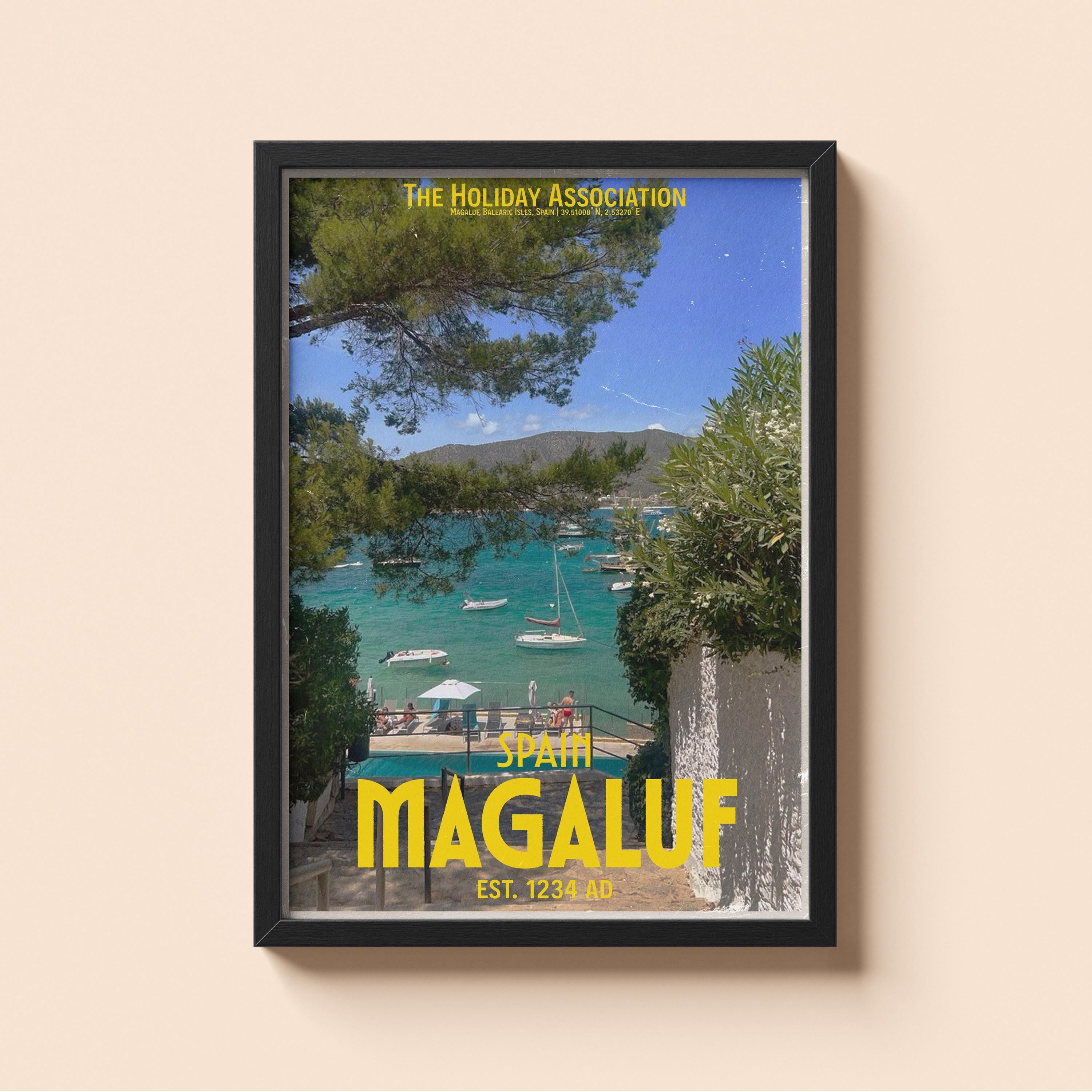 Magaluf Holiday Poster | Travel Wall Art | Vintage Holiday Print | Summer Vacation Poster | Retro Spanish Poster