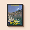 Rhodes Holiday Poster | Travel Wall Art | Vintage Holiday Print | Summer Vacation Poster | Retro Greek Poster