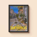 Zante Holiday Poster | Travel Wall Art | Vintage Holiday Print | Summer Vacation Poster | Retro Greek Poster