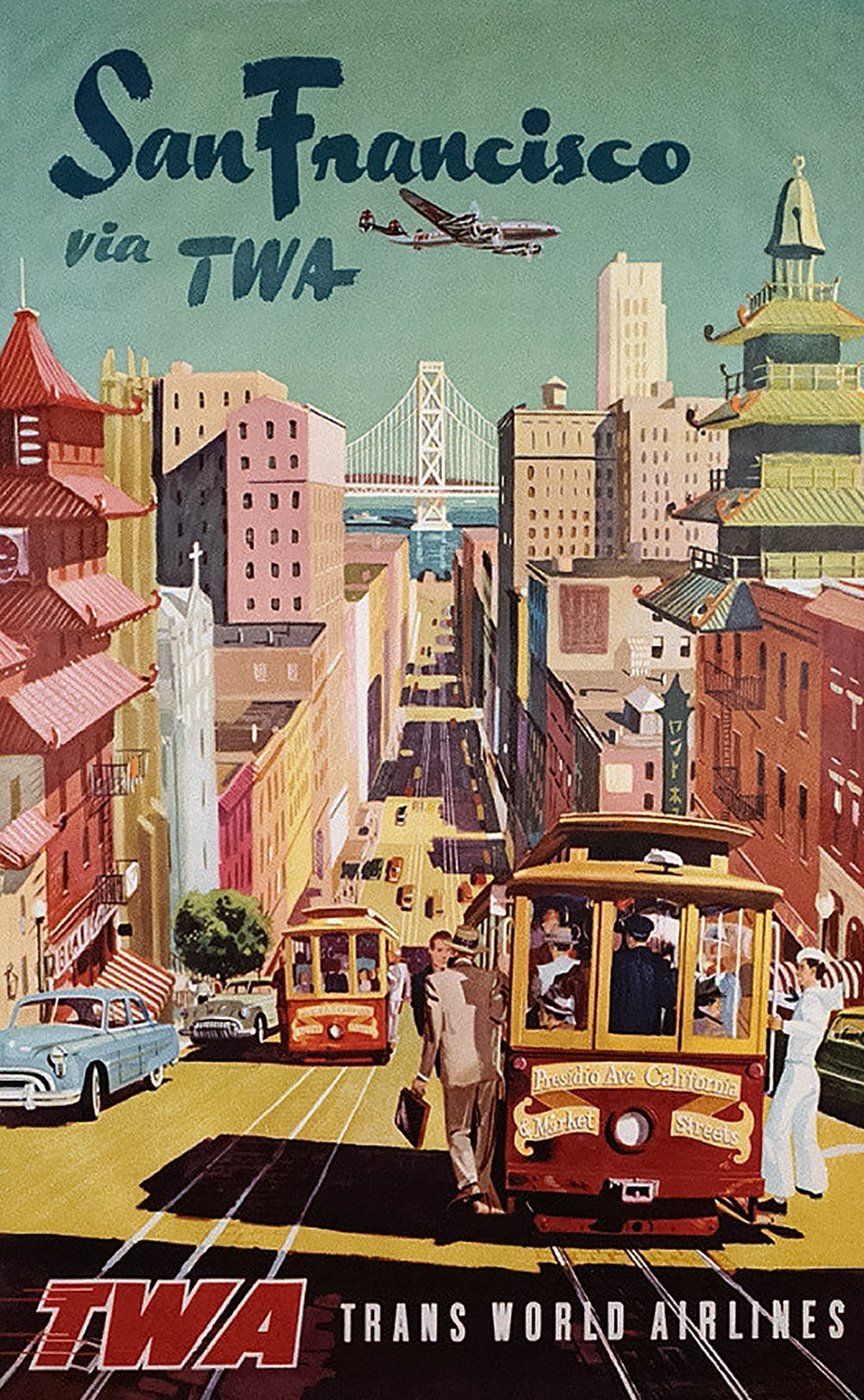 "San Francisco TWA" - Classic Airline Posters TheHistoryPrint