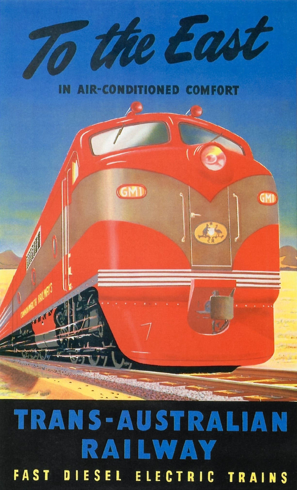 "To the East Australia" - Classic Railway Posters TheHistoryPrint