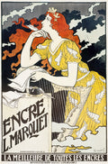 "Encre L. Marquet – La Meilleure de Toutes les Encres" by Eugène Grasset (1892) - Classic Art Nouveau Poster TheHistoryPrint