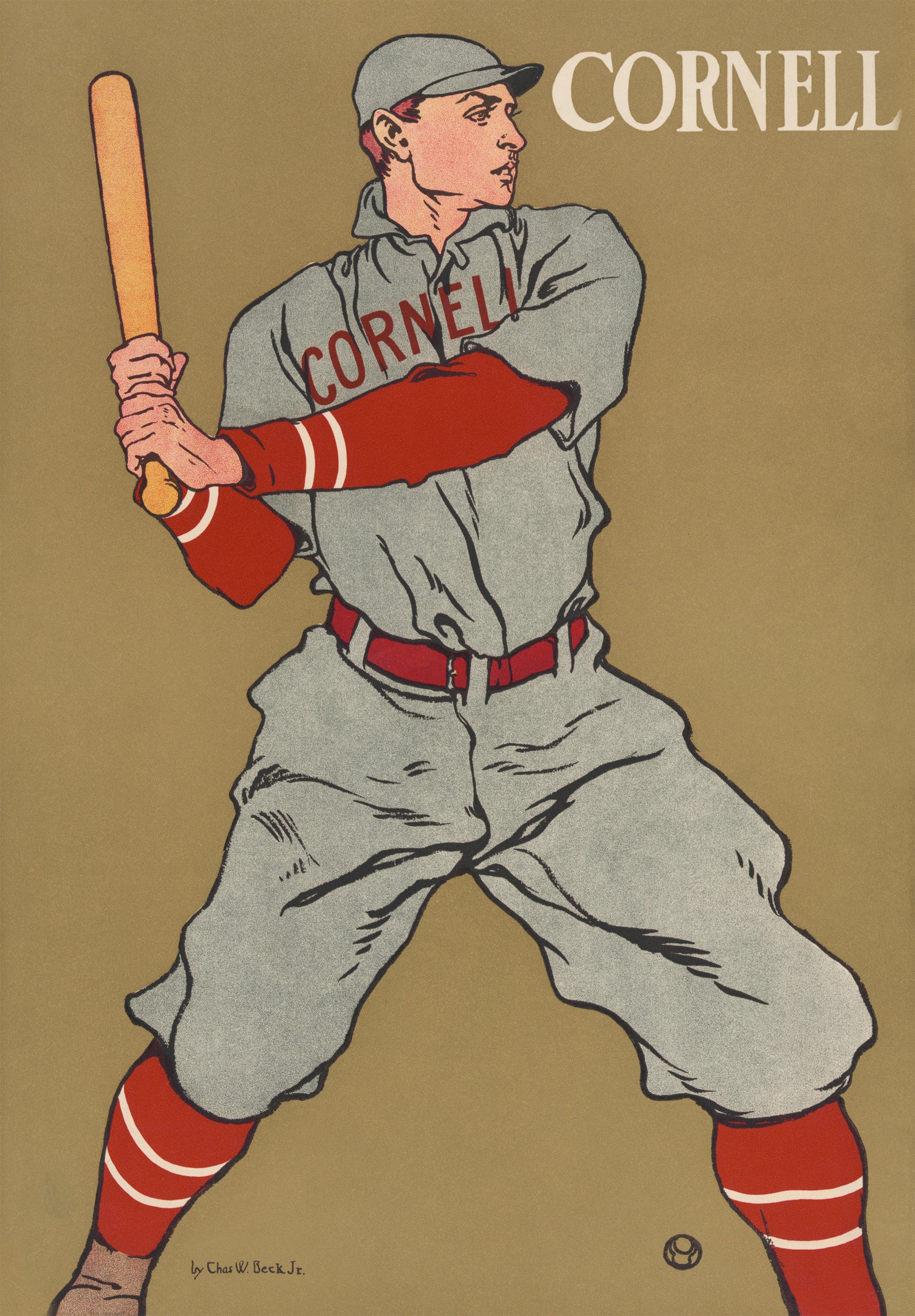 "Cornell" Baseball (c.1906) by Chas. W. Beck Jr. - Classic Vintage Sports Poster TheHistoryPrint