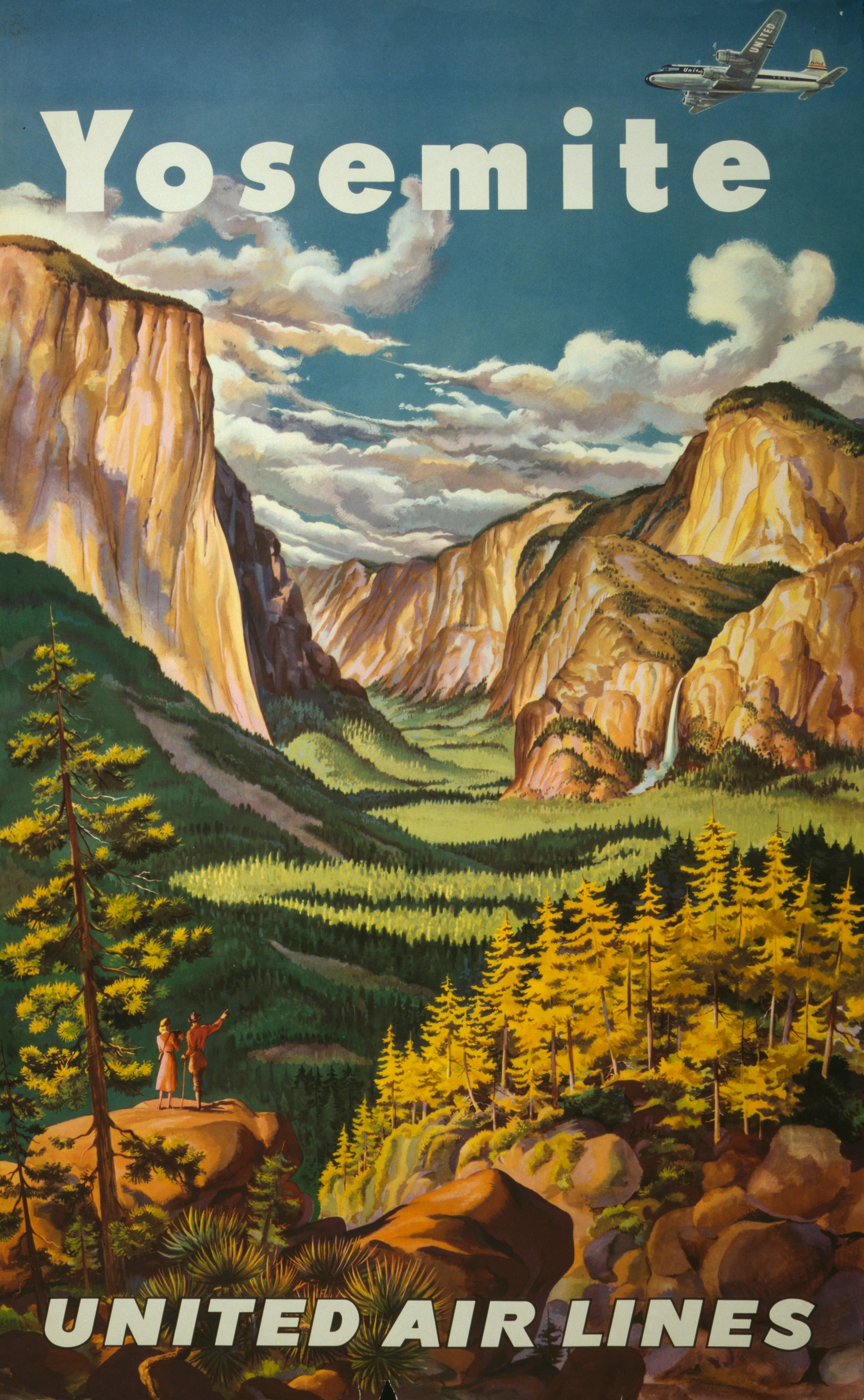 "Yosemite United Airlines" - Classic Airline Posters TheHistoryPrint