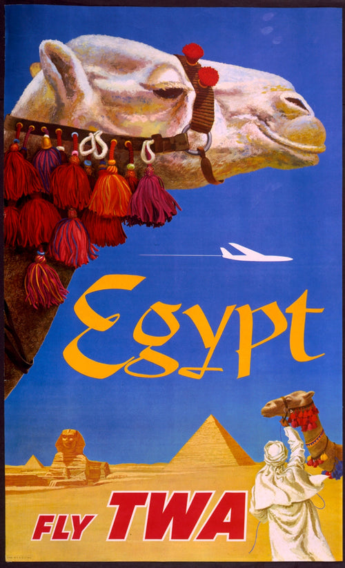 "Egypt TWA" - Classic Airline Posters TheHistoryPrint