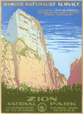 "Zion National Park – Ranger Naturalist Service" WPA - Classic Vintage National Park Poster TheHistoryPrint
