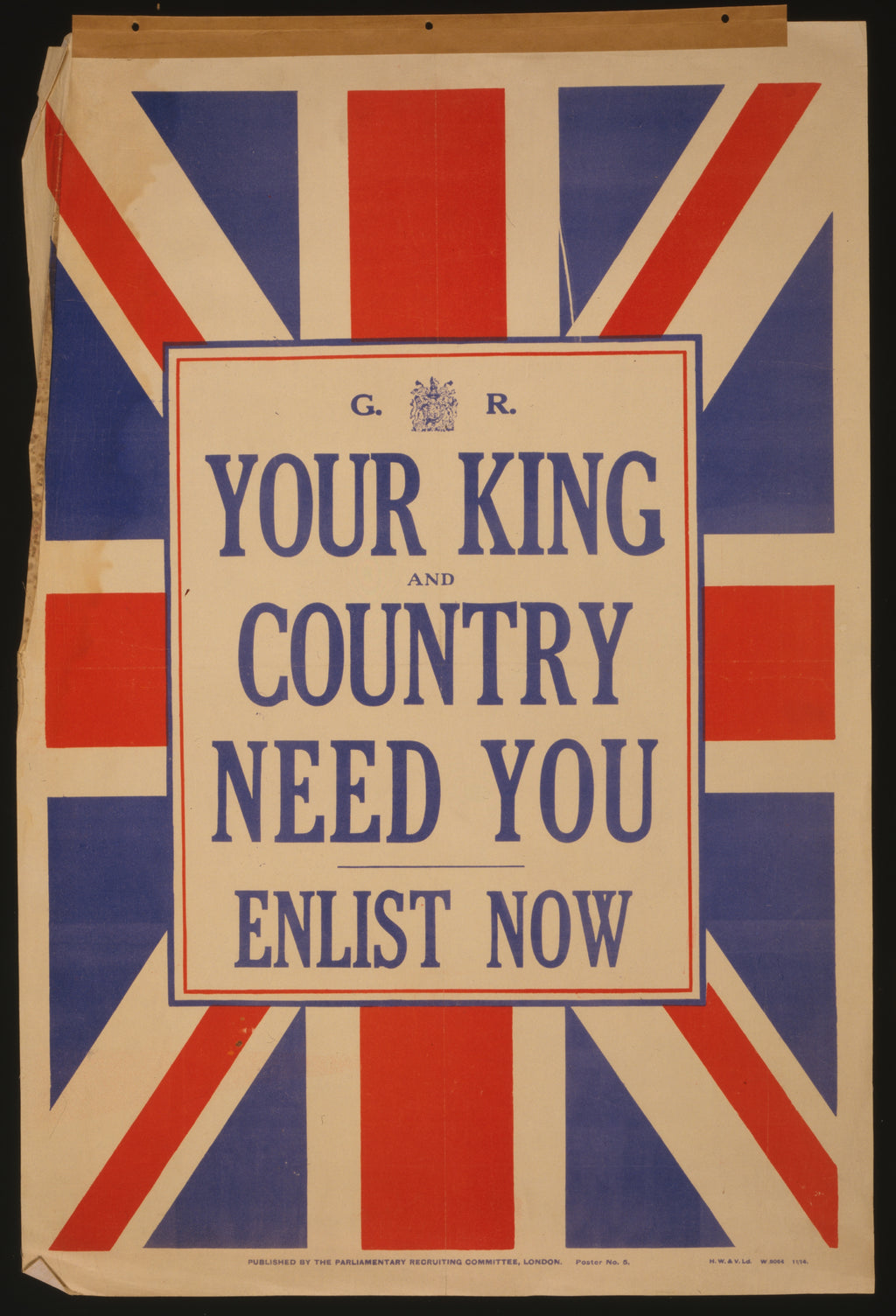 "Your King and Country Need You – Enlist Now" (WWI) - Classic War Poster TheHistoryPrint