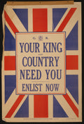 "Your King and Country Need You – Enlist Now" (WWI) - Classic War Poster TheHistoryPrint