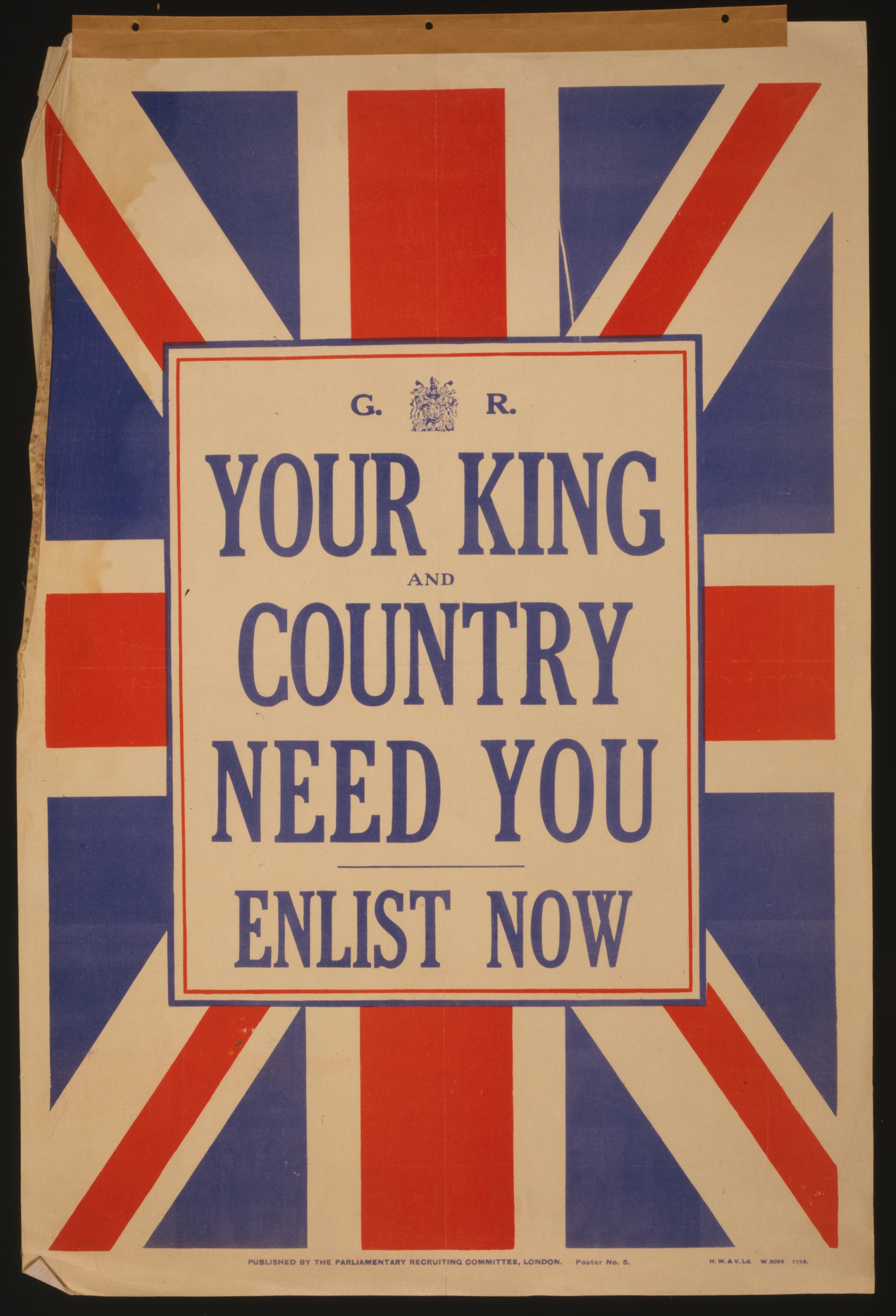 "Your King and Country Need You – Enlist Now" (WWI) - Classic War Poster TheHistoryPrint