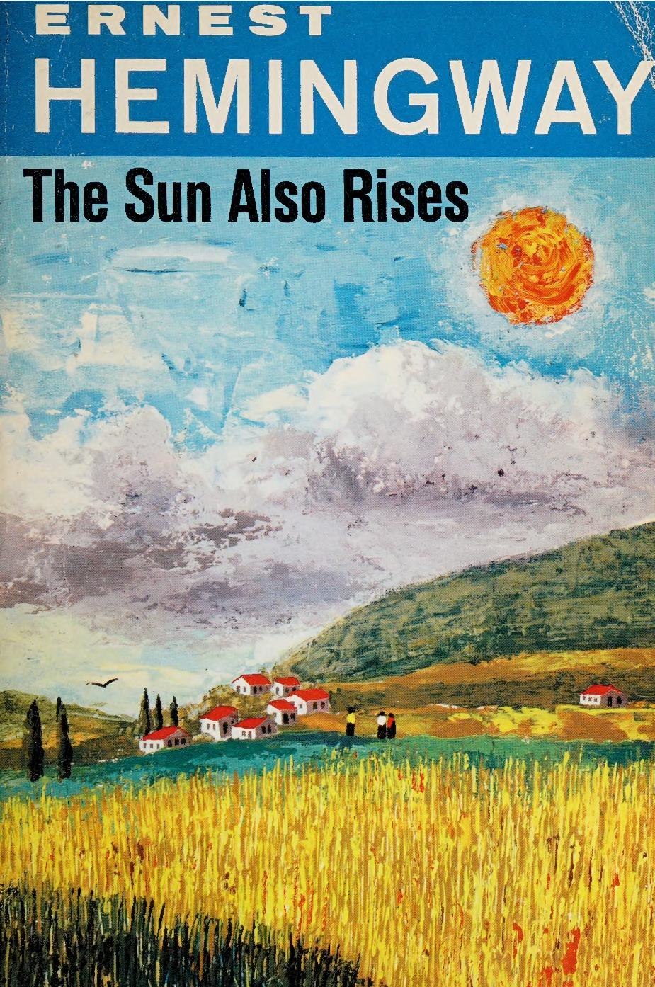"The Sun Also Rises" by Ernest Hemingway - Classic Vintage Book Cover Fine Art Print TheHistoryPrint
