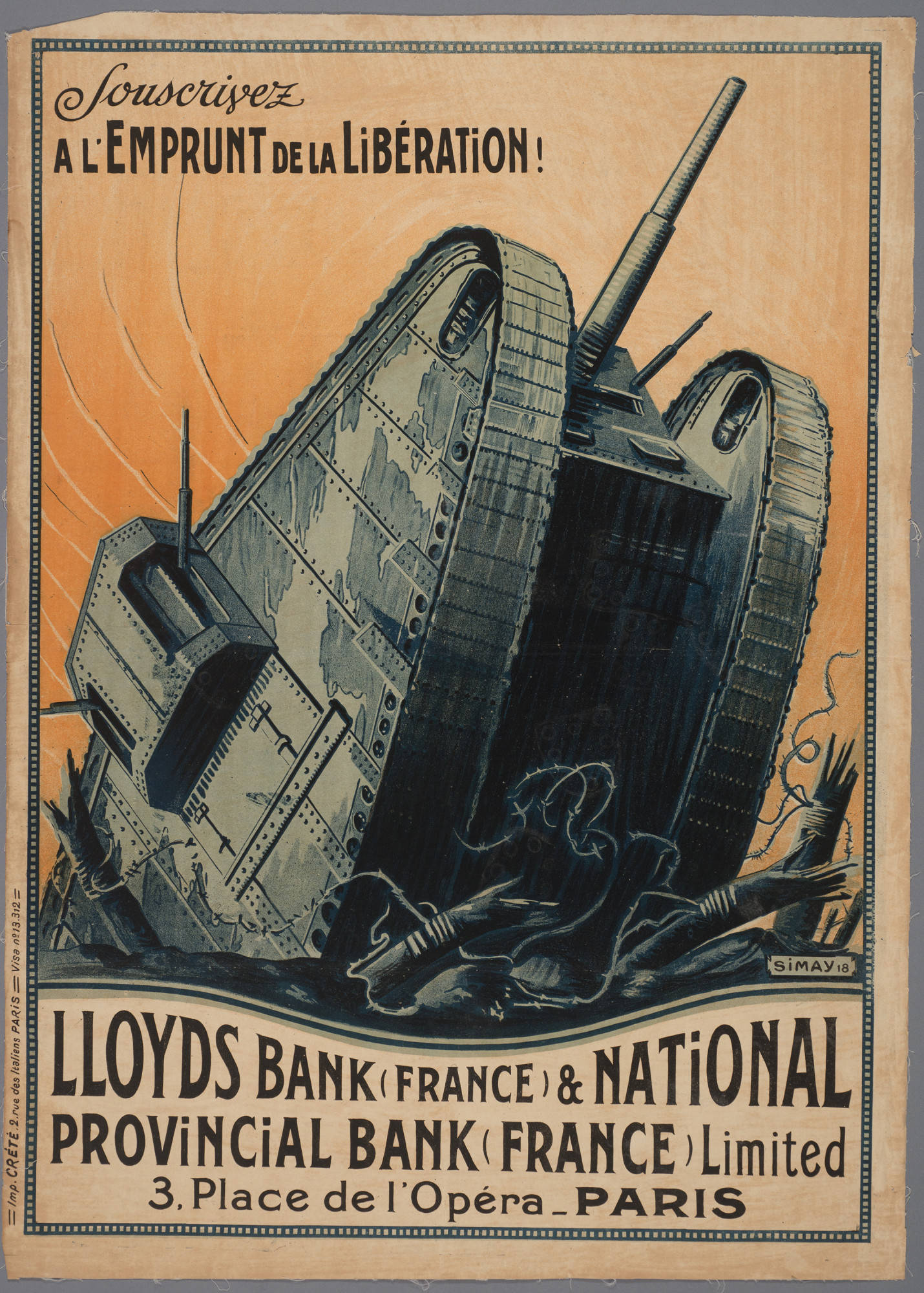 "Souscrivez à l'Emprunt de la Libération!" Lloyds Bank France (WWI) - Classic War Poster TheHistoryPrint