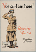 "Motor Corps of America — Recruits Wanted" - WW1 Volunteer Recruitment Poster TheHistoryPrint