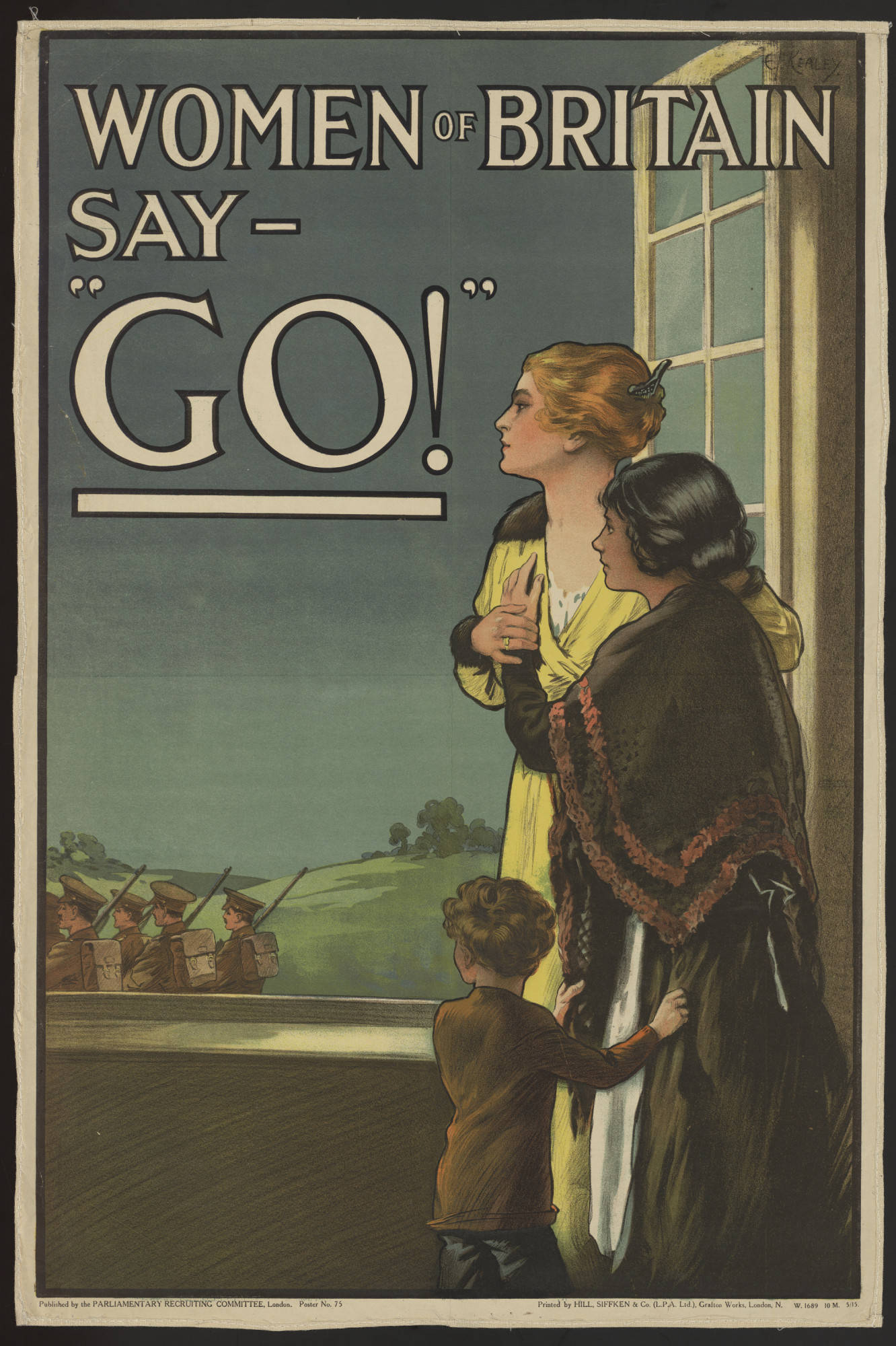 "Women of Britain Say — Go!" - WW1 British Parliamentary Recruiting Committee Poster TheHistoryPrint