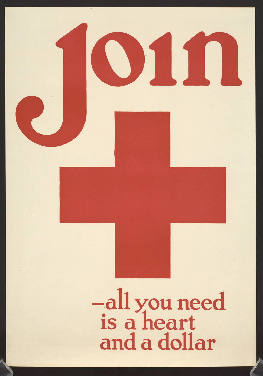 "Join – All You Need is a Heart and a Dollar" Red Cross (WWI) - Classic War Poster TheHistoryPrint