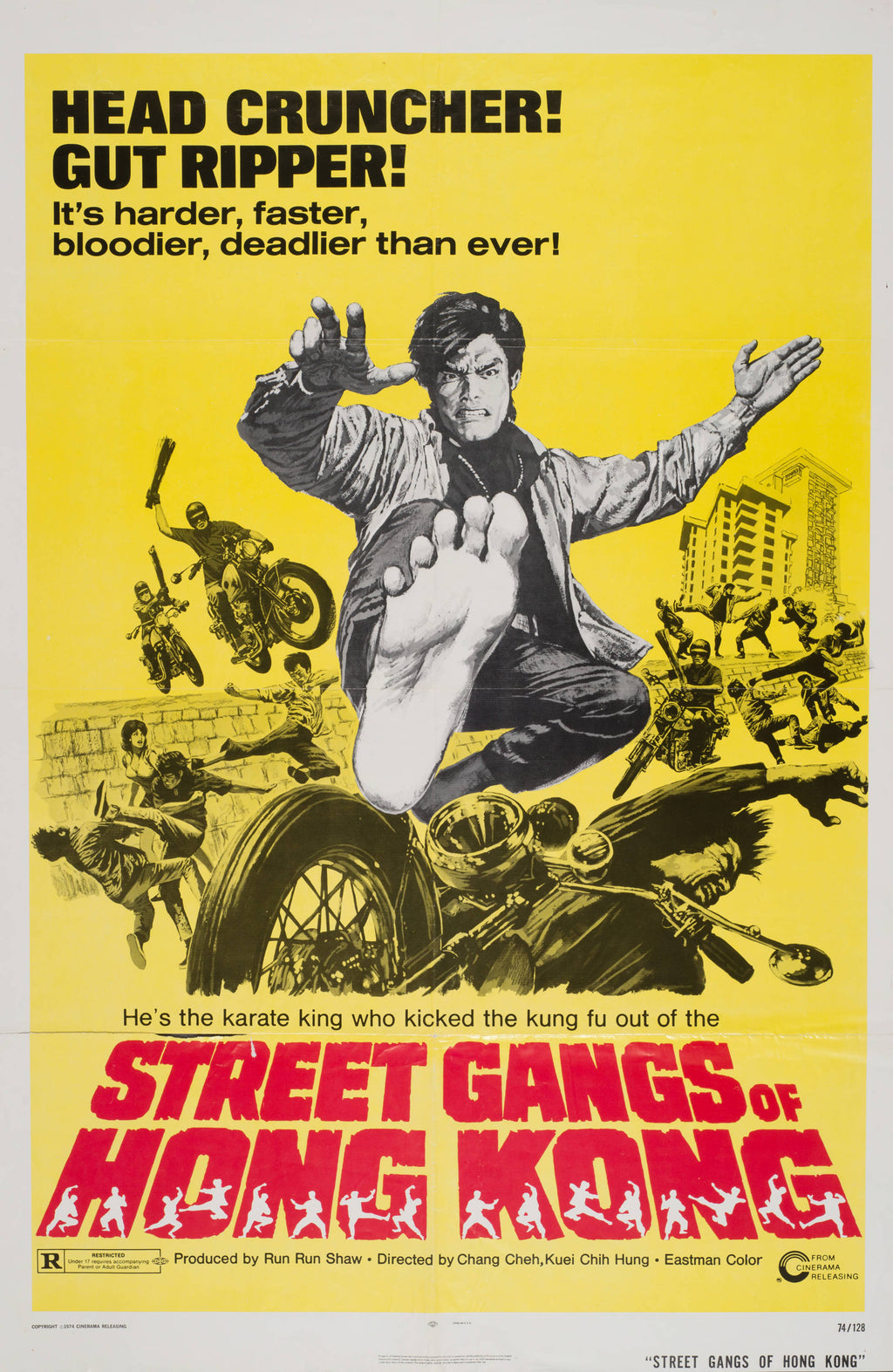 "Street Gangs of Hong Kong" (1974) - Classic Movie Poster TheHistoryPrint