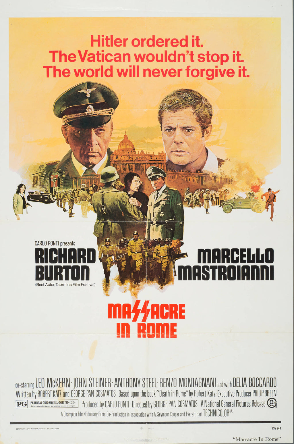 "Massacre in Rome" (1973) - Classic Movie Poster TheHistoryPrint