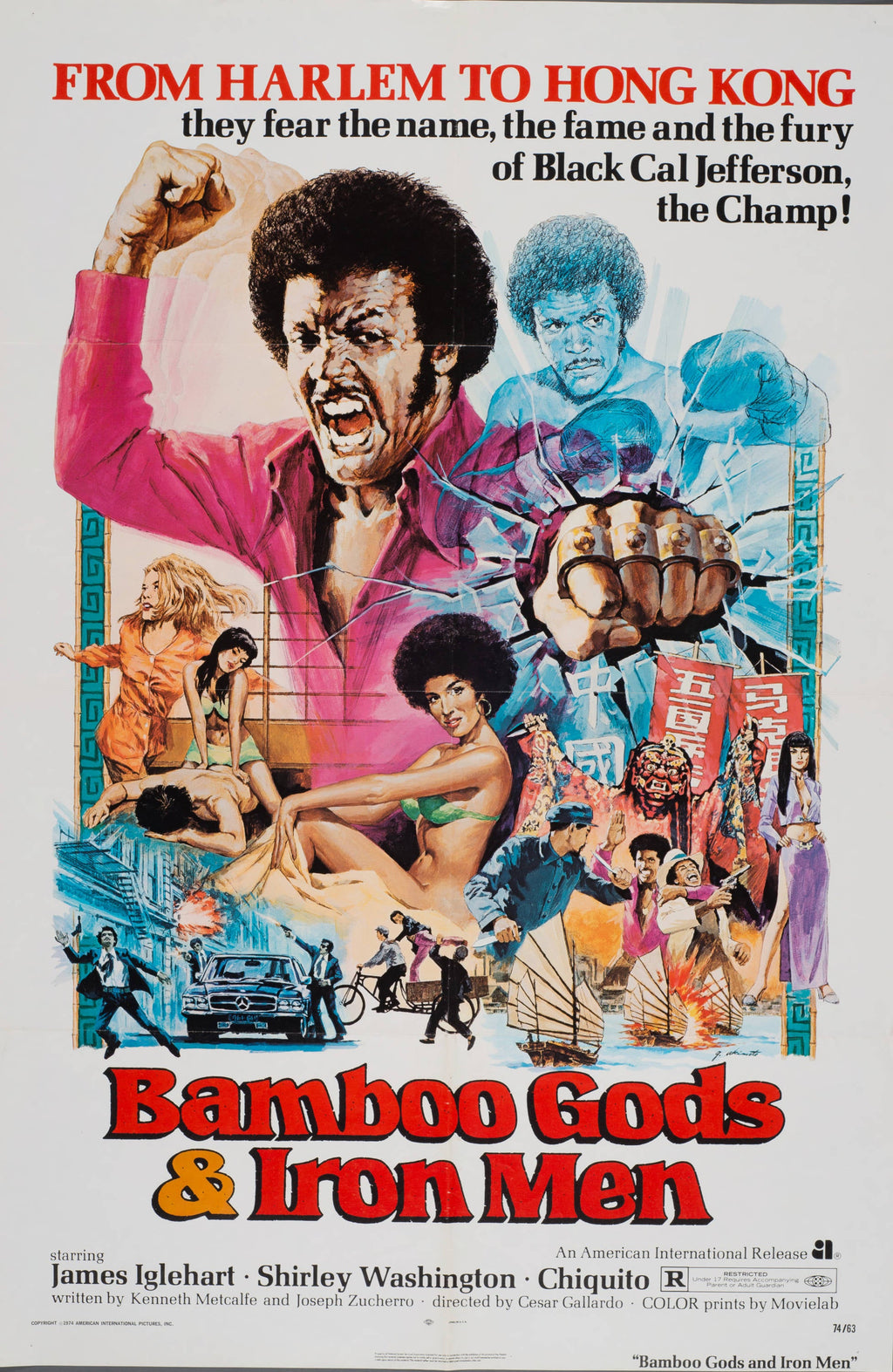 "Bamboo Gods and Iron Men" (1974) - Classic Movie Poster TheHistoryPrint