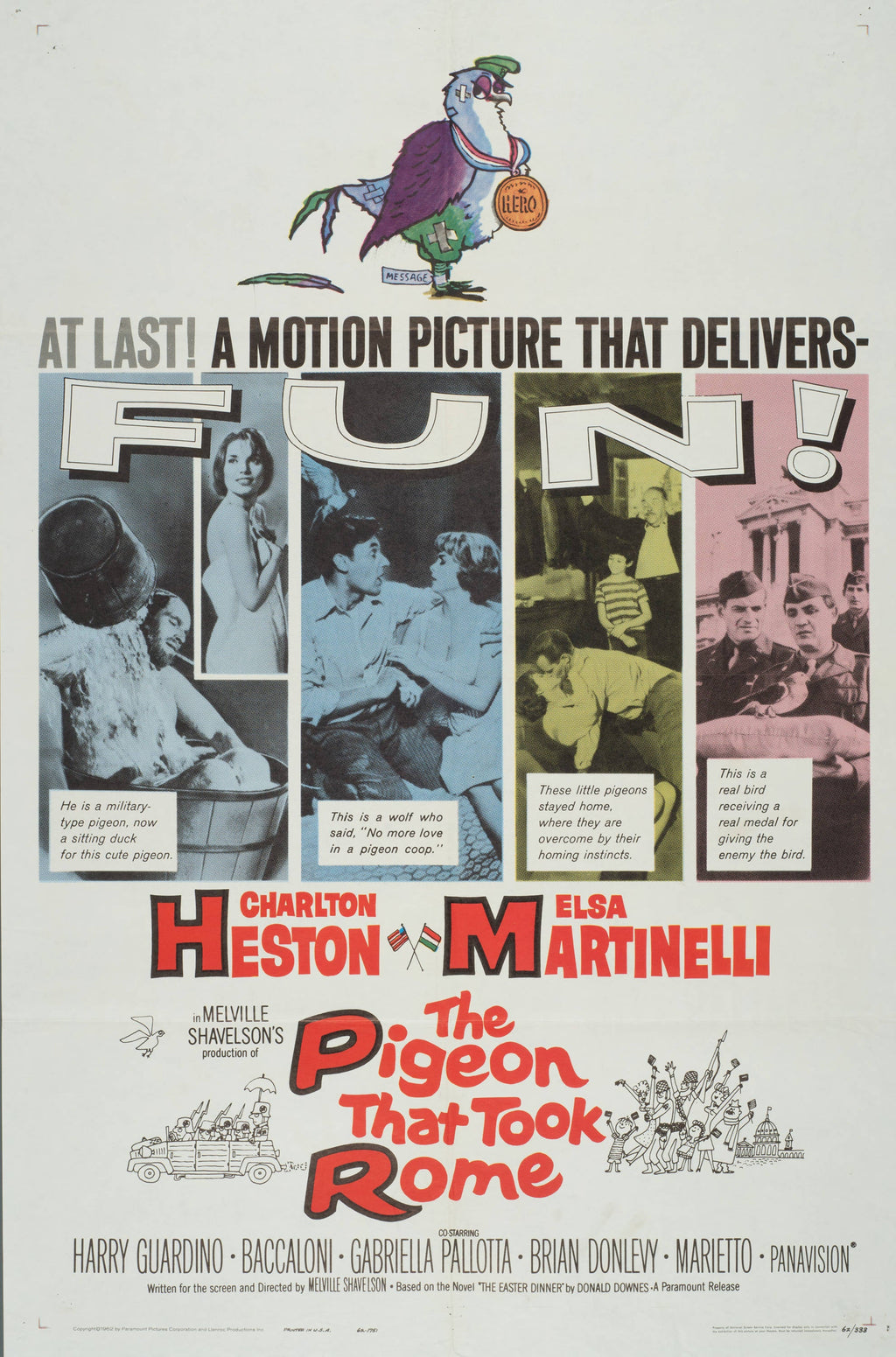 "The Pigeon that Took Rome" - Classic Movie Poster TheHistoryPrint