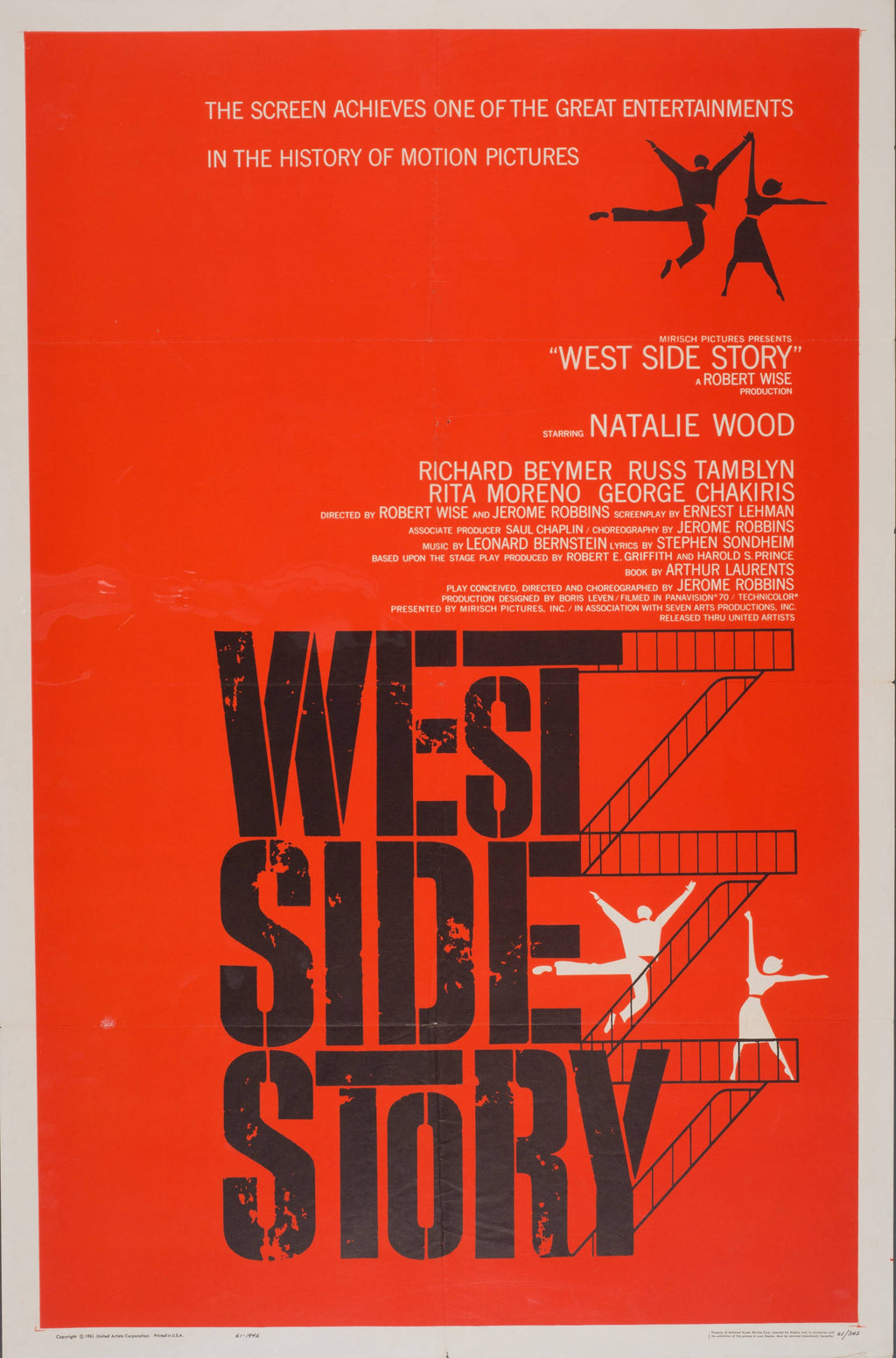 "West Side Story" (1961) Red Version - Classic Movie Poster TheHistoryPrint
