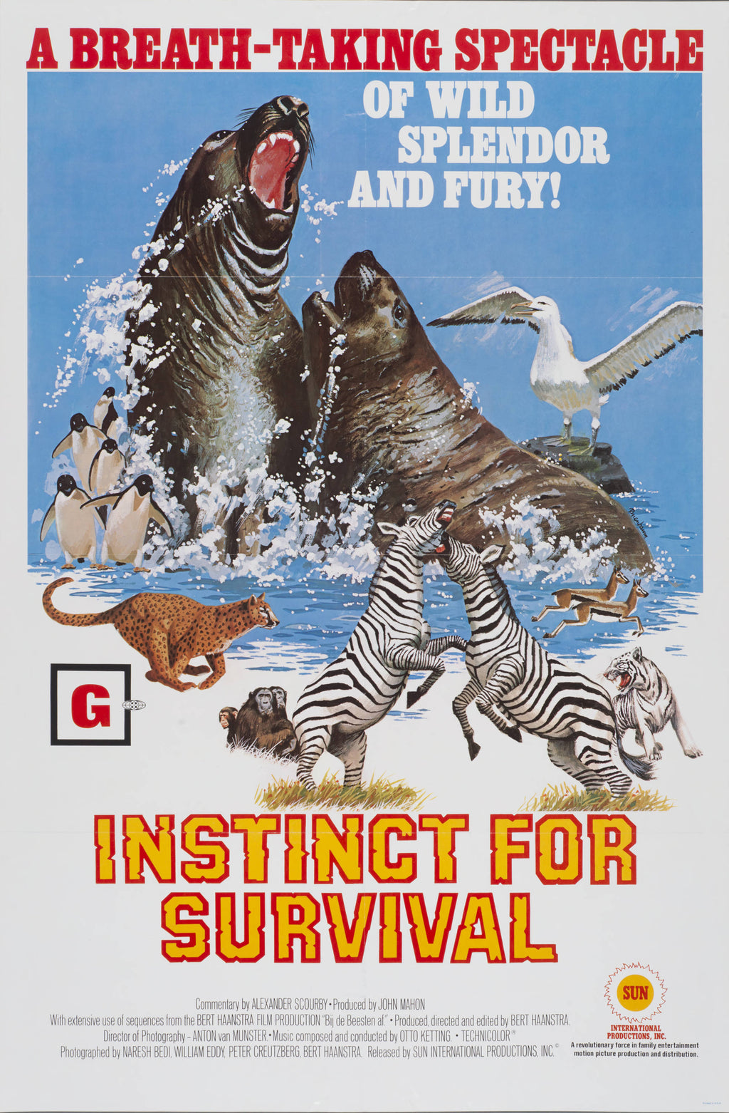 "Instinct for Survival" - Classic Documentary Film Poster TheHistoryPrint