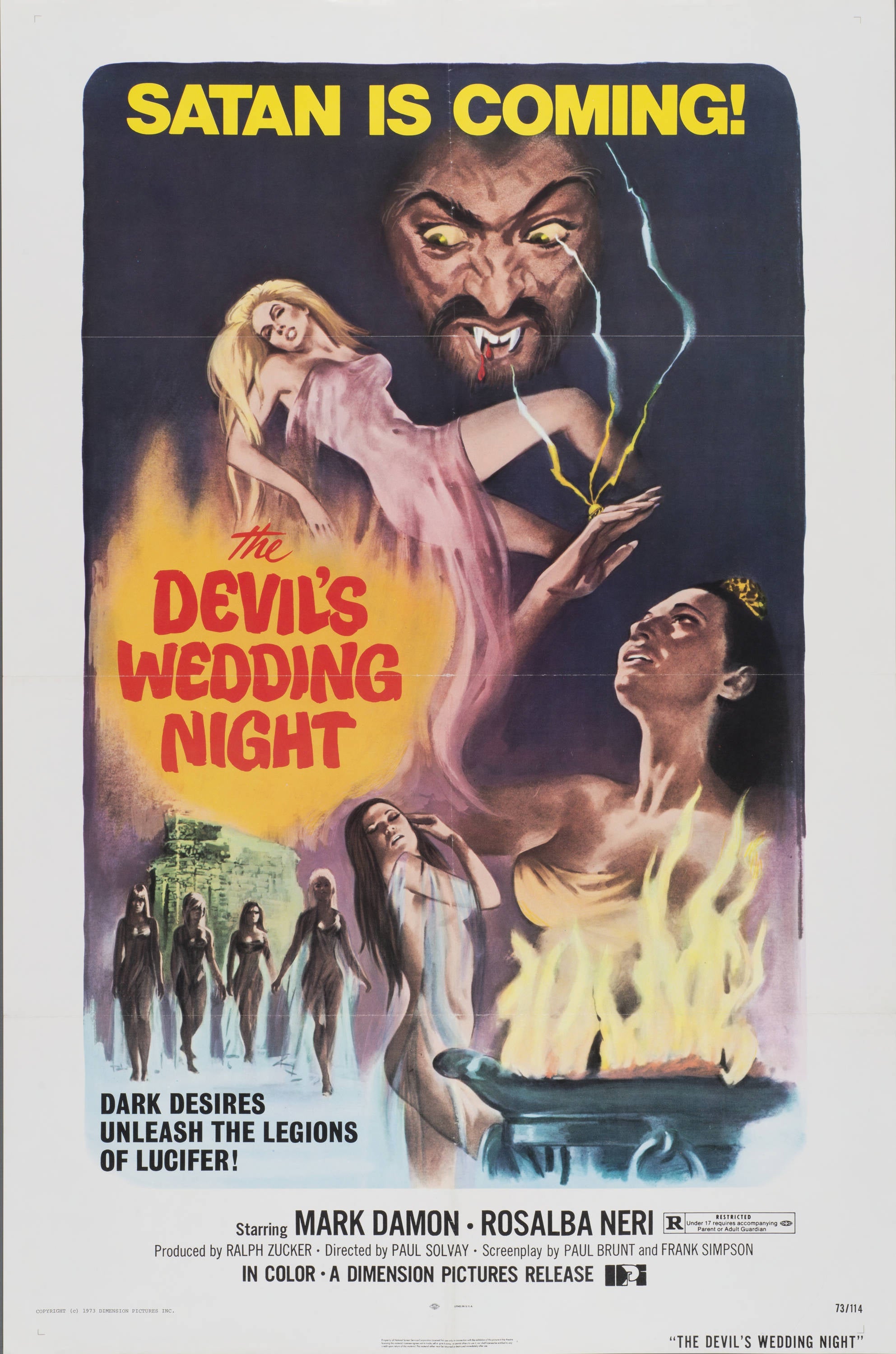 "The Devil's Wedding Night" - Classic Movie Poster TheHistoryPrint