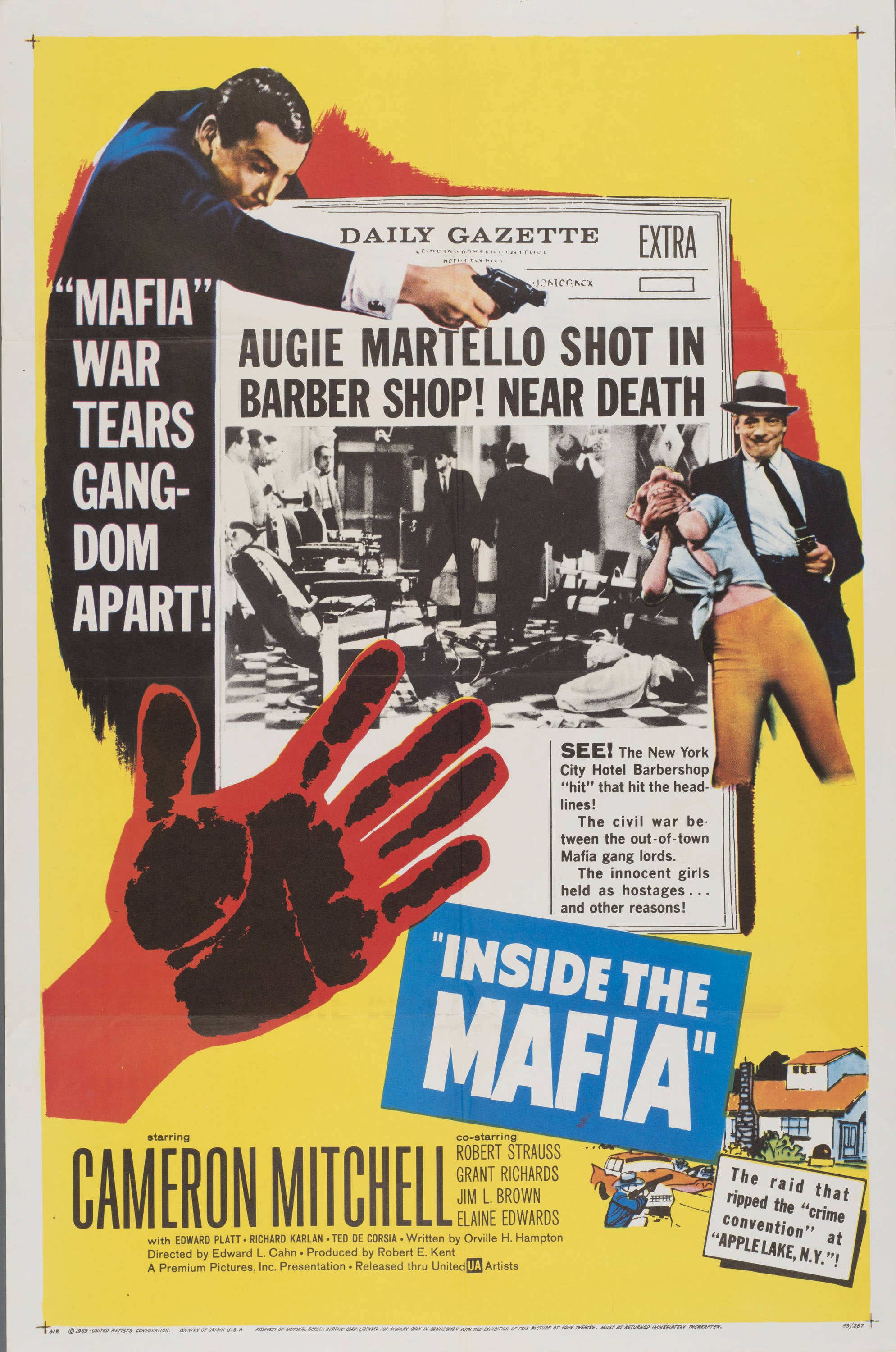 "Inside the Mafia" (1959) - Classic Movie Poster TheHistoryPrint